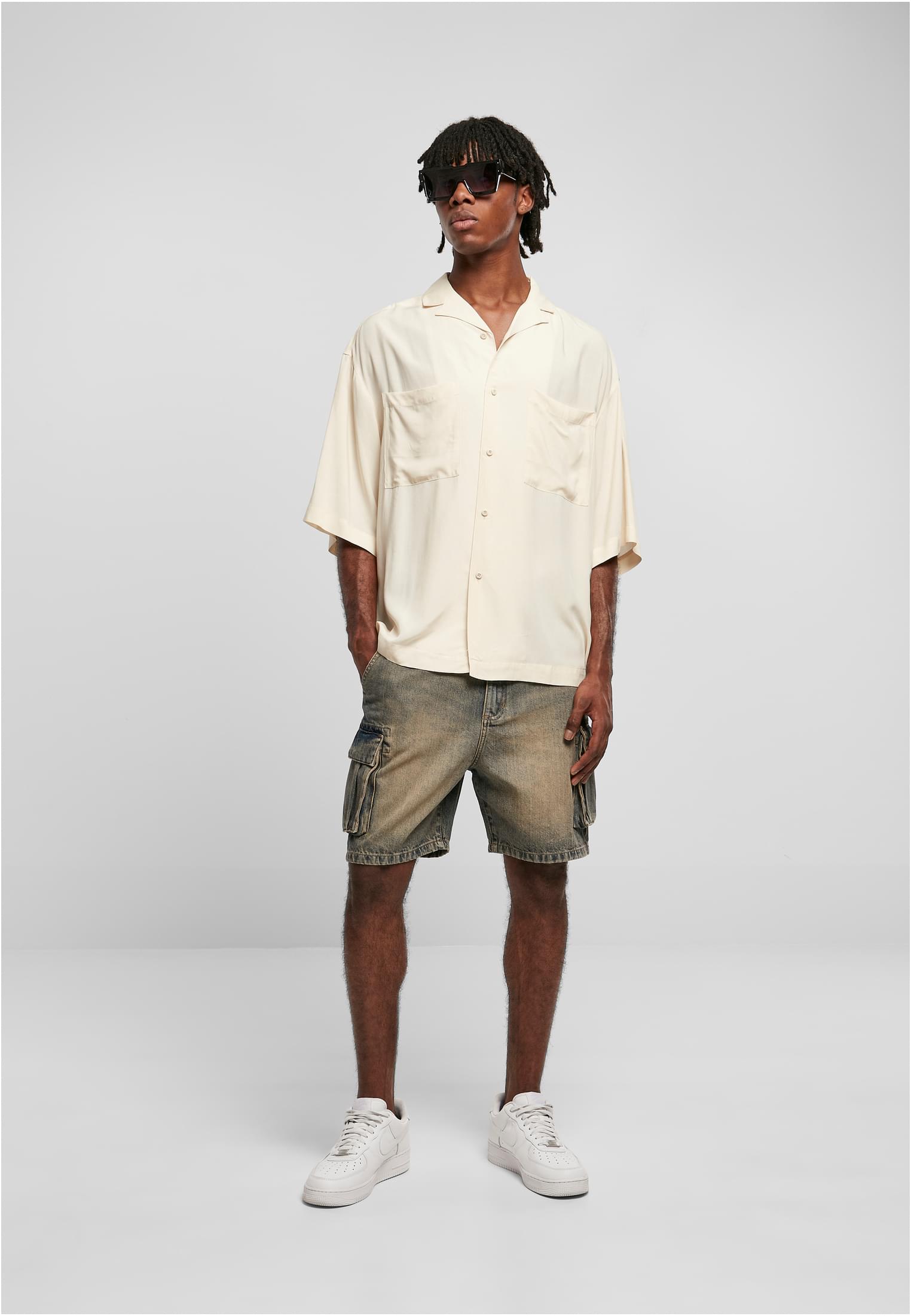 UC Men Camicia Oversized Resort whitesand