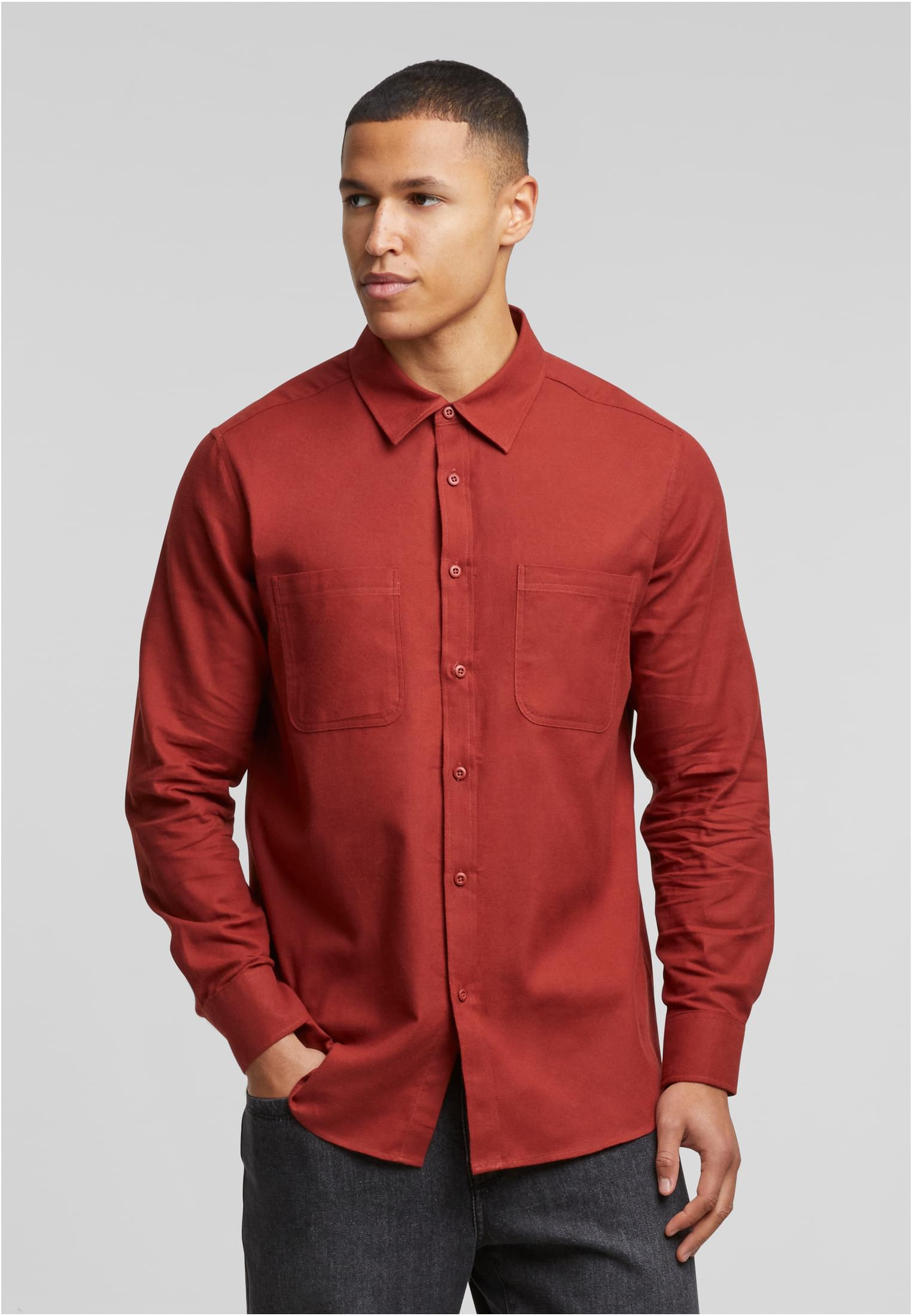 Urban Classics Camicia Flanell darkrust