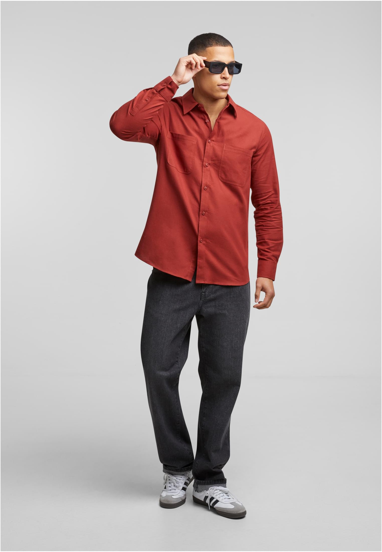 Urban Classics Camicia Flanell darkrust