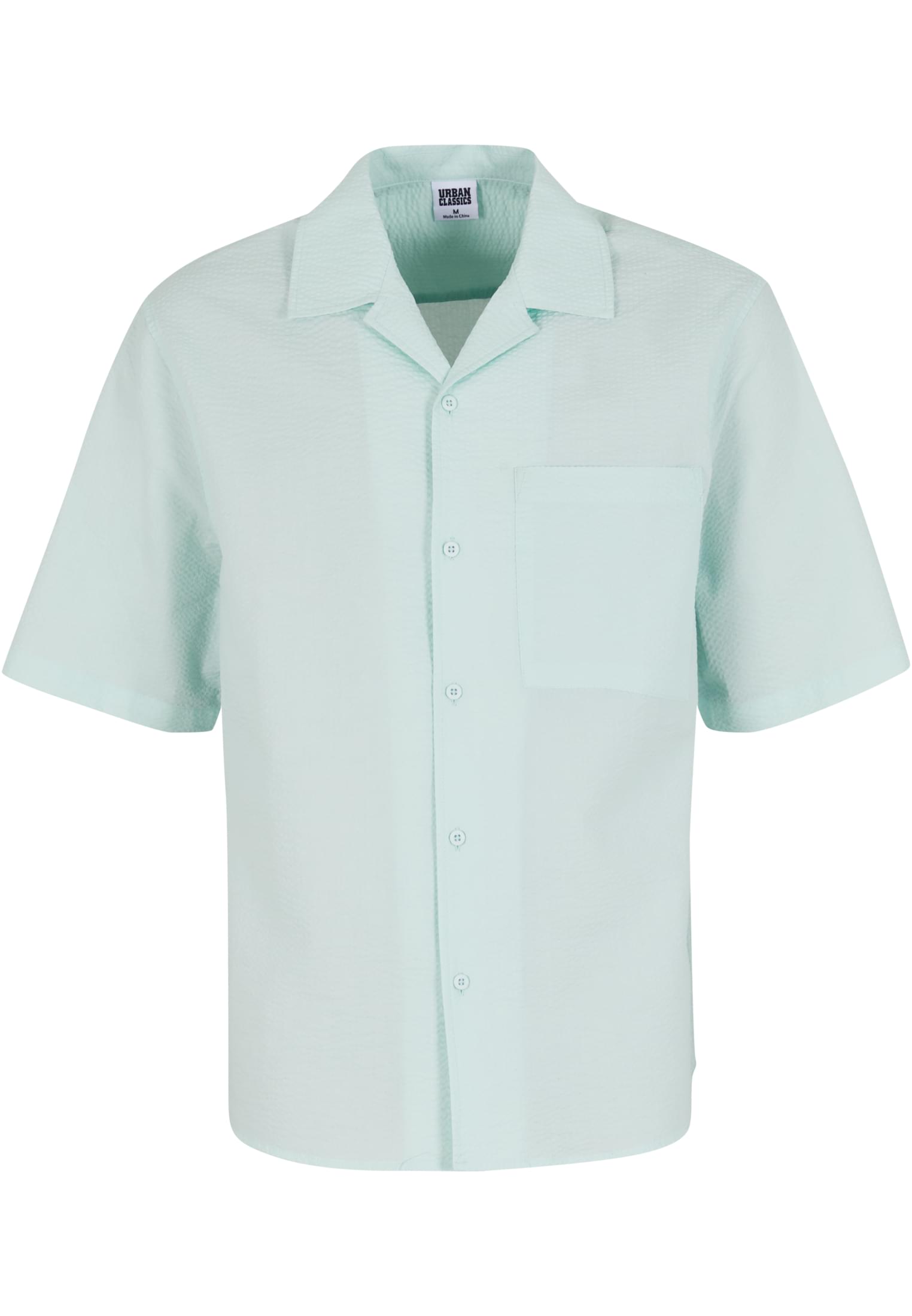 Urban Classics Camicia Relaxed Seersucker Short Sleeve frostmint