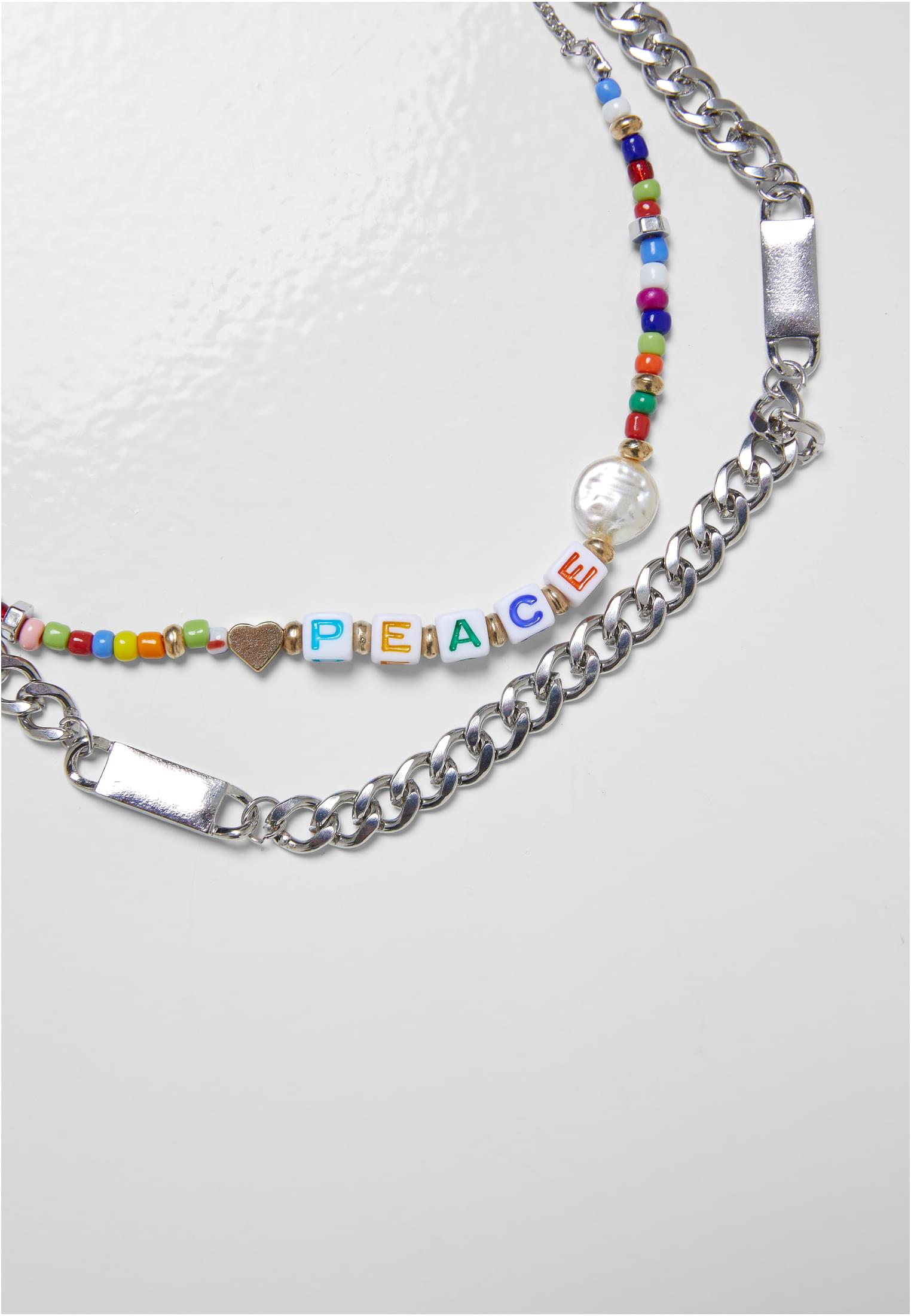 Necklace Layering 2-Pack-TB6467 Peace Bead