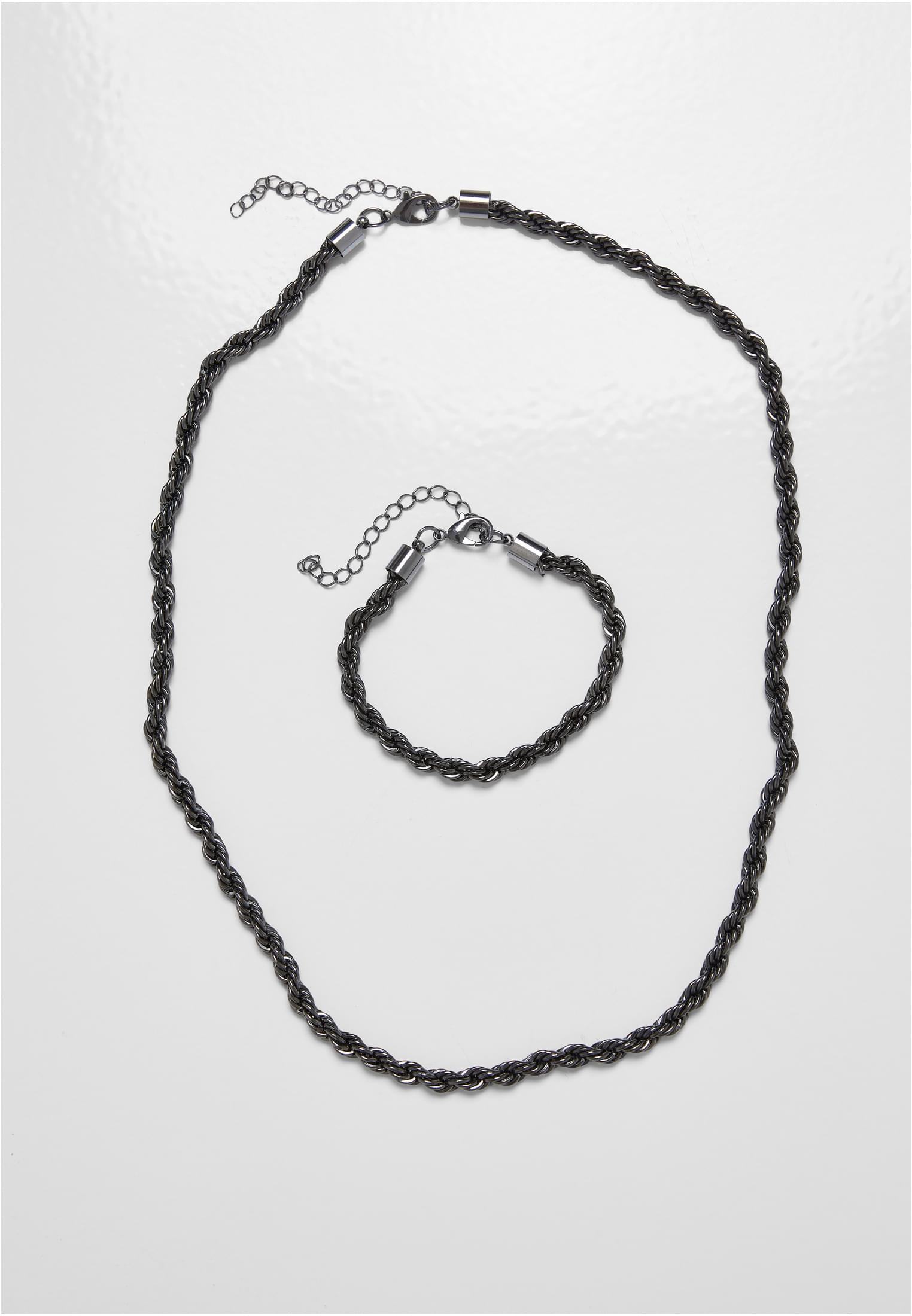 Charon Intertwine Set-TB6487 Necklace And Bracelet