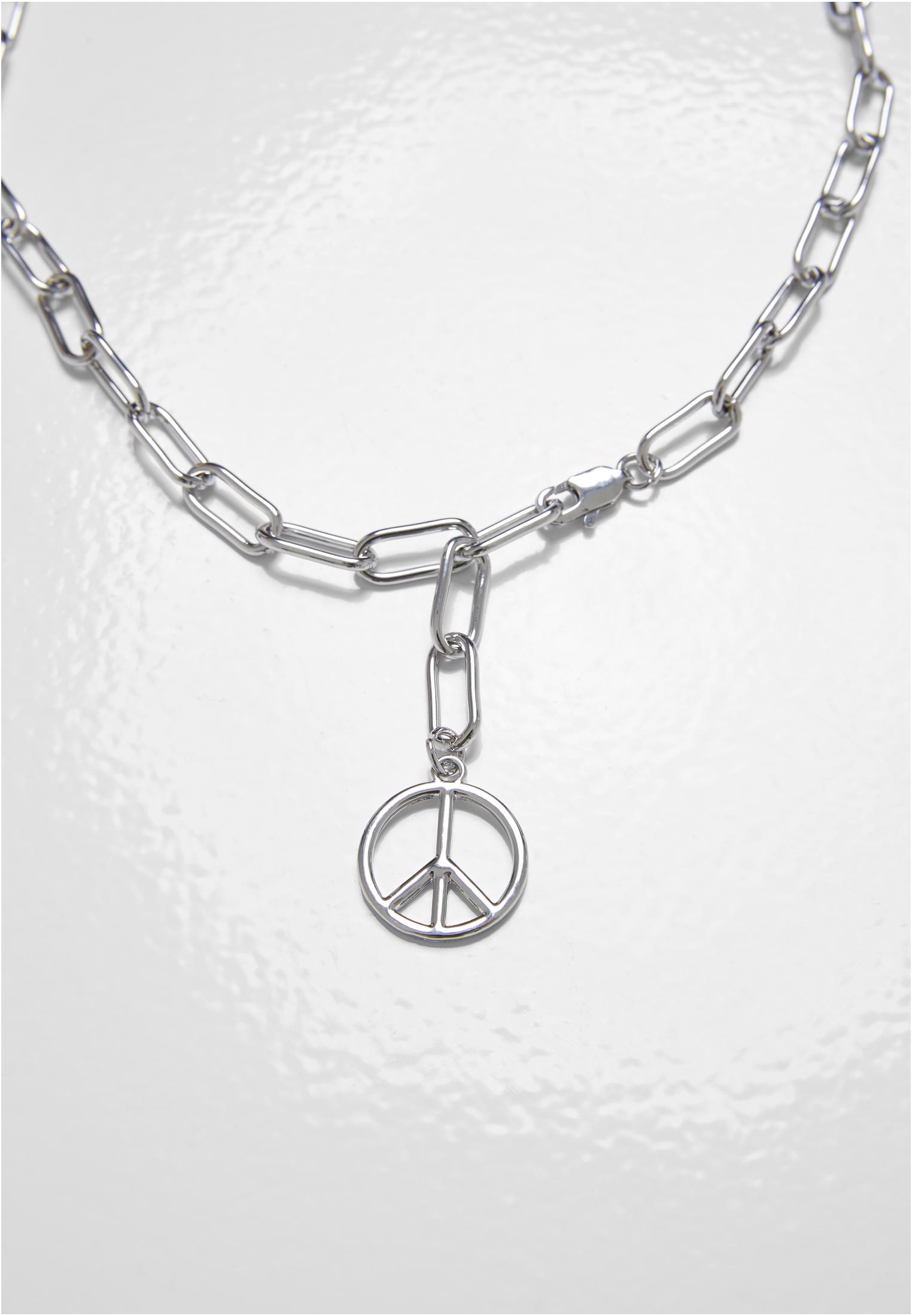 Y Chain Peace Pendant Necklace And Bracelet-TB6508