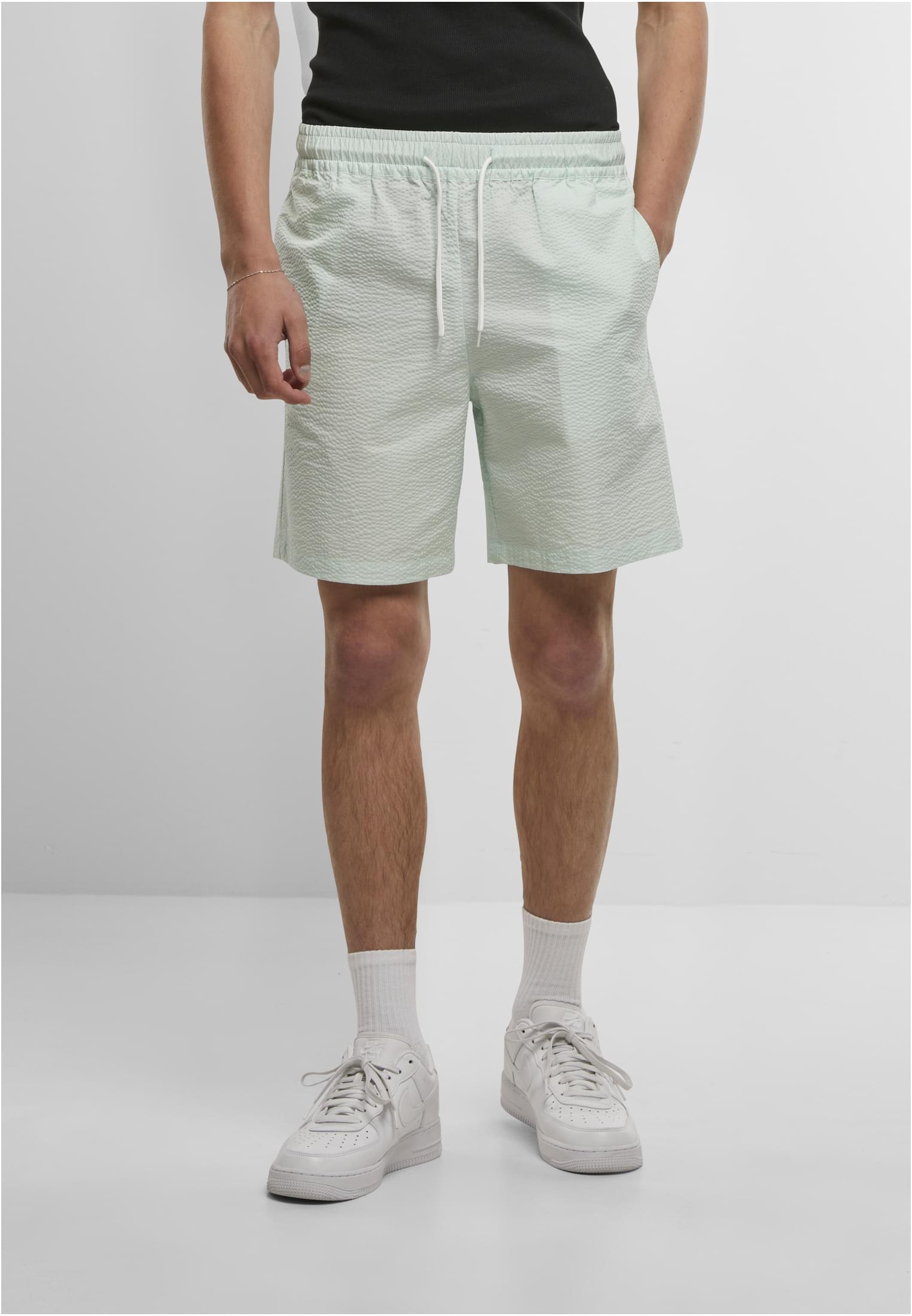 UC Men Pantaloncini Basic Seersucker frostmint