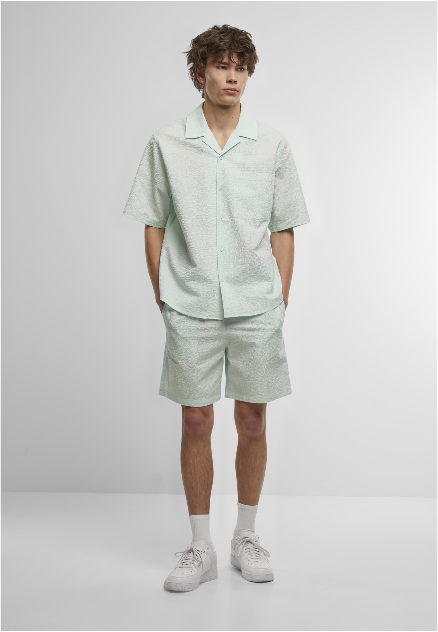 UC Men Pantaloncini Basic Seersucker frostmint