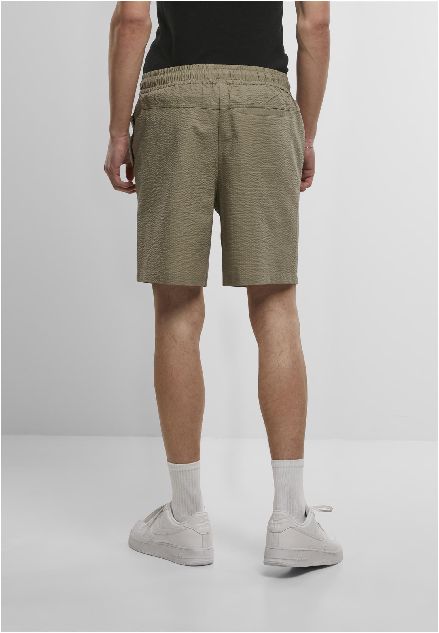 UC Men Pantaloncini Basic Seersucker paleolive