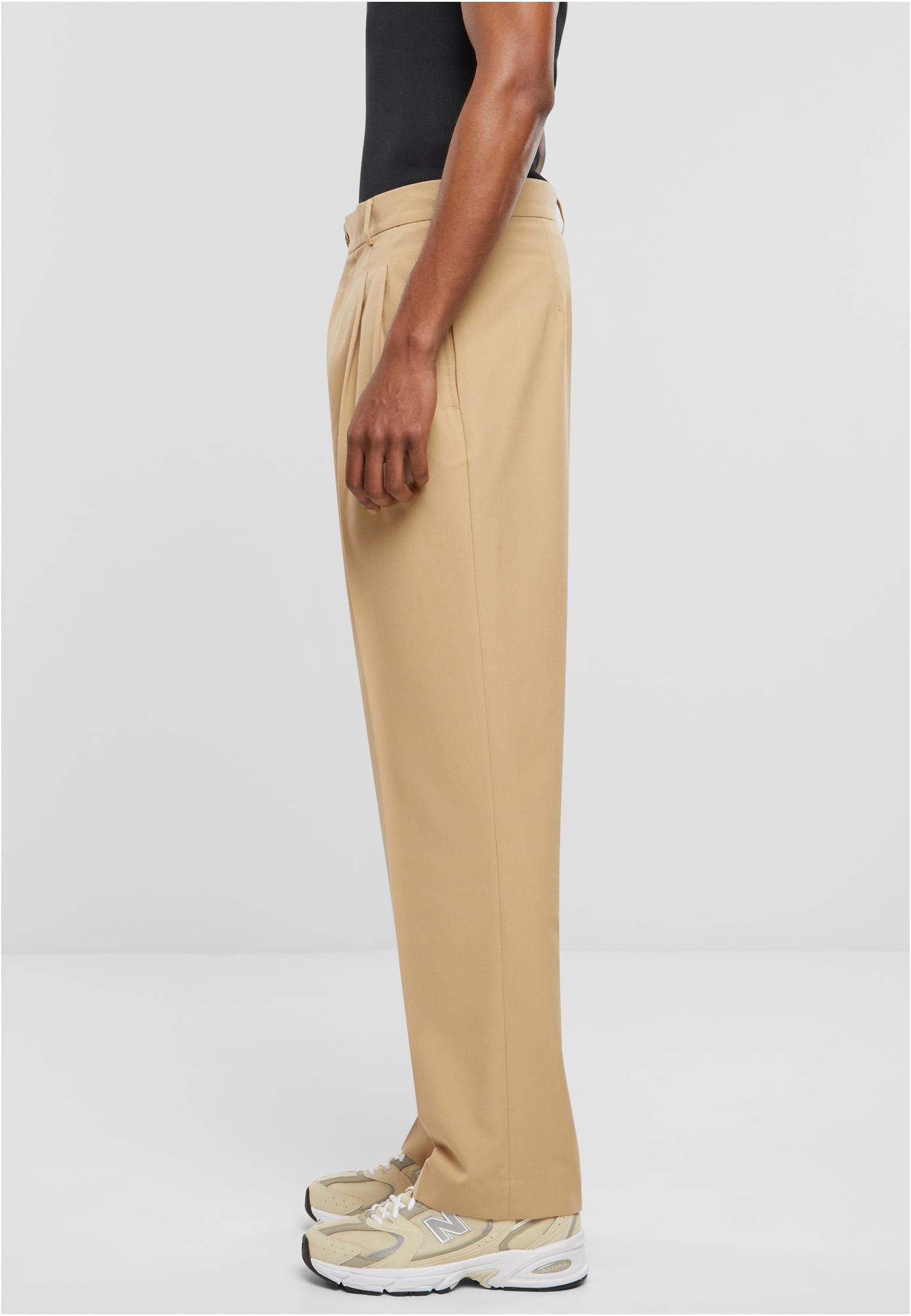 UC Men Pantaloni Double Pleated unionbeige