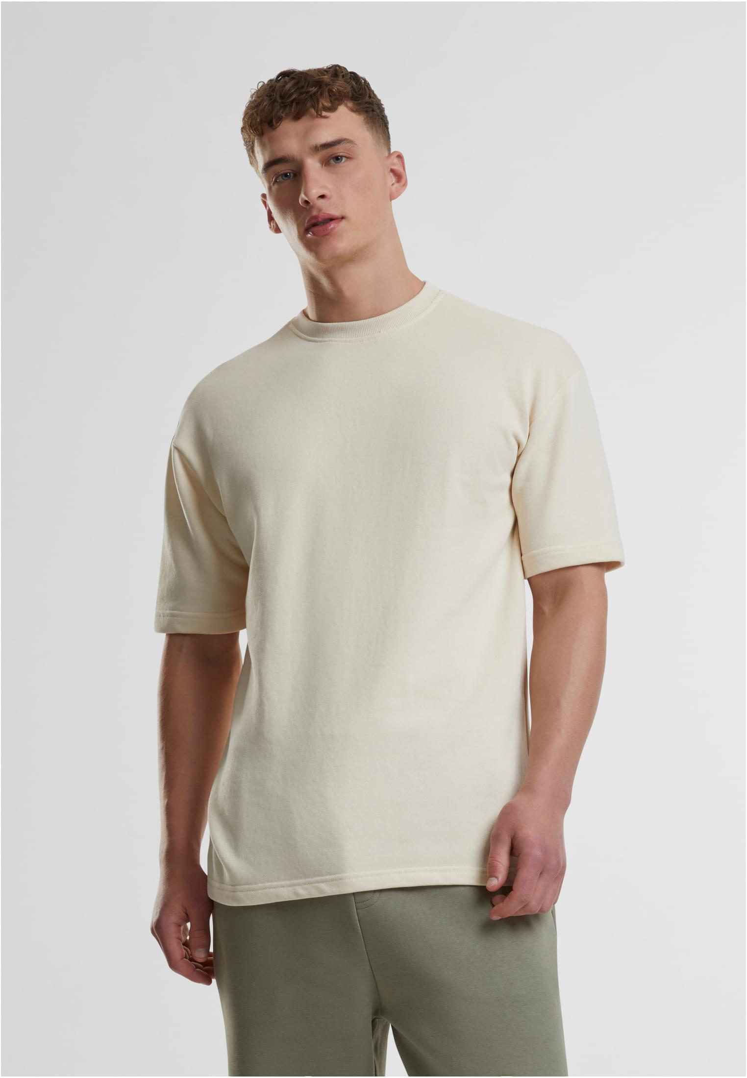 UC Men Maglietta Light Terry Crew whitesand