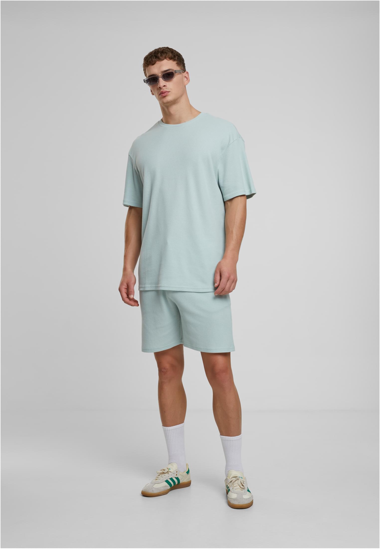 Urban Classics Pantaloncini Waffle Sweat frostmint
