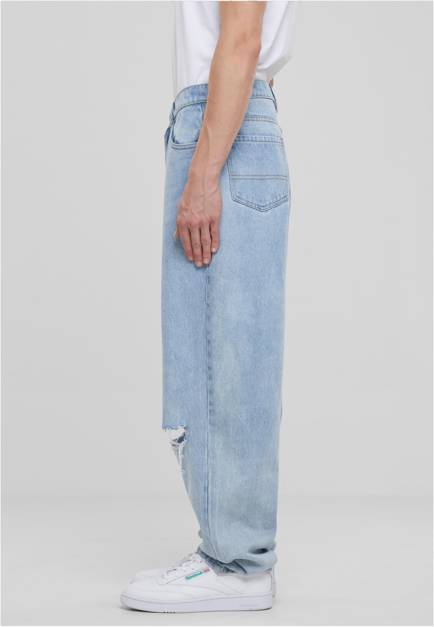 UC Men Jeans Heavy Ounce Knee Cut Baggy Fit new washed