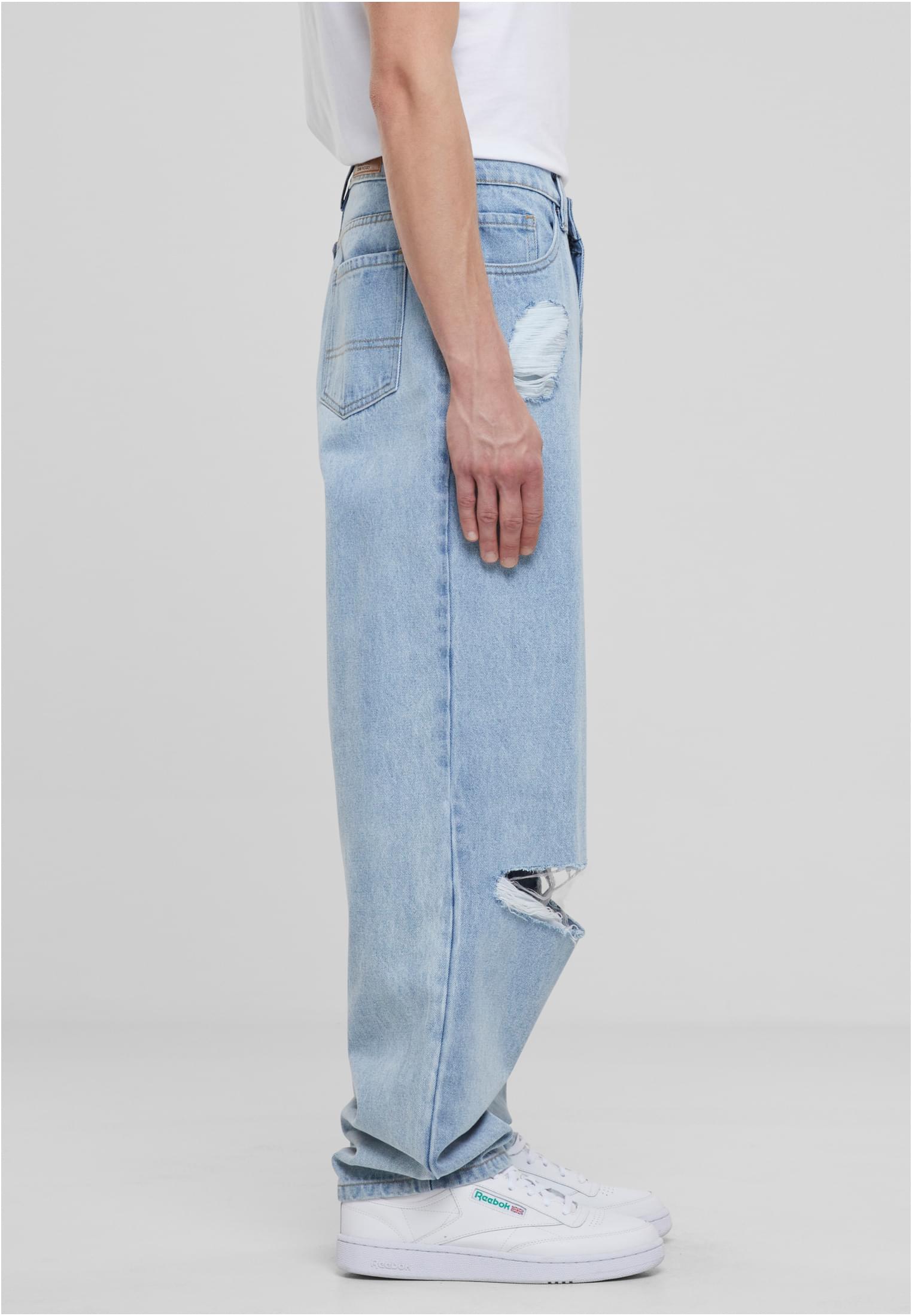 UC Men Jeans Heavy Ounce Knee Cut Baggy Fit new washed