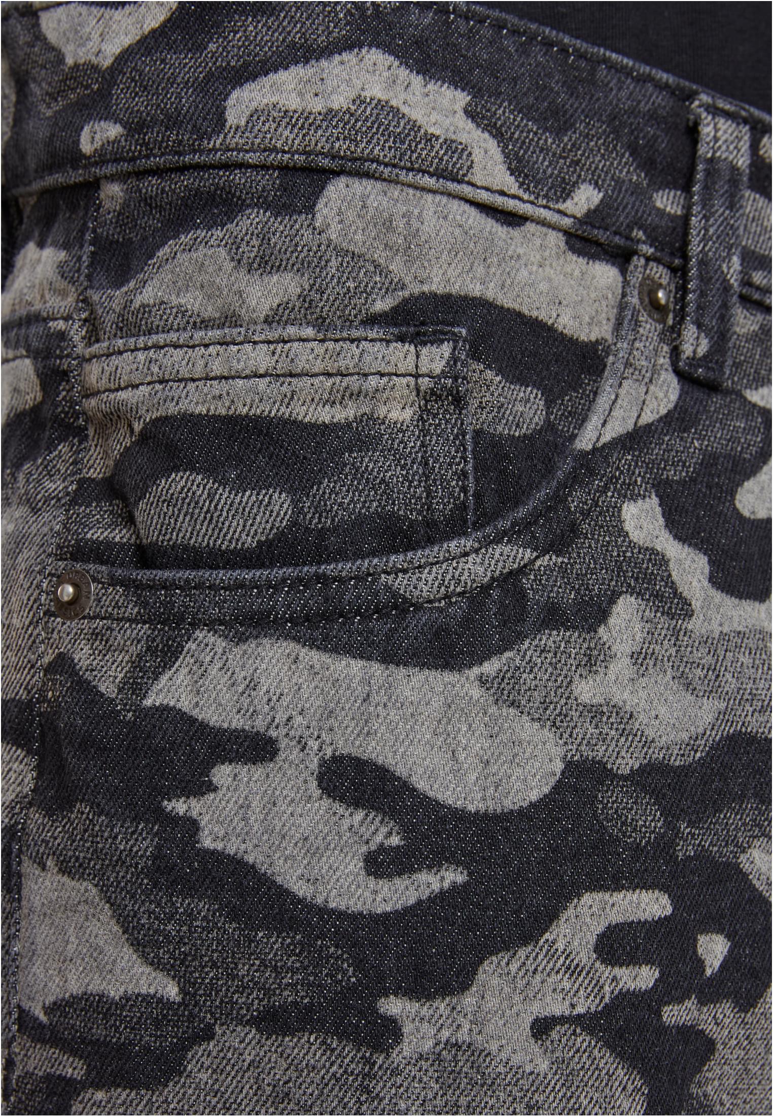 Urban Classics Jeans Laser Camo Printed blacklasercamo