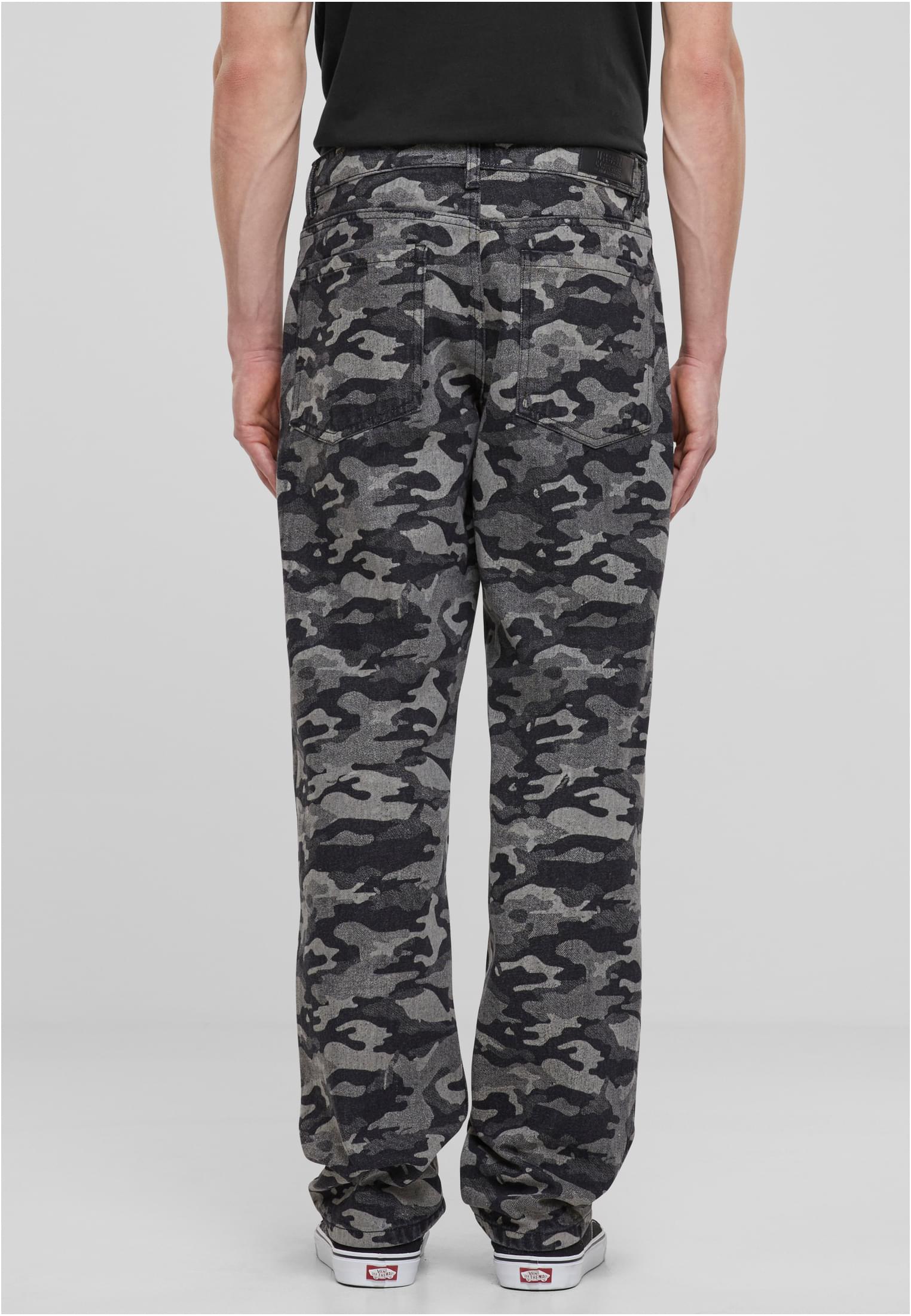 Urban Classics Jeans Laser Camo Printed blacklasercamo