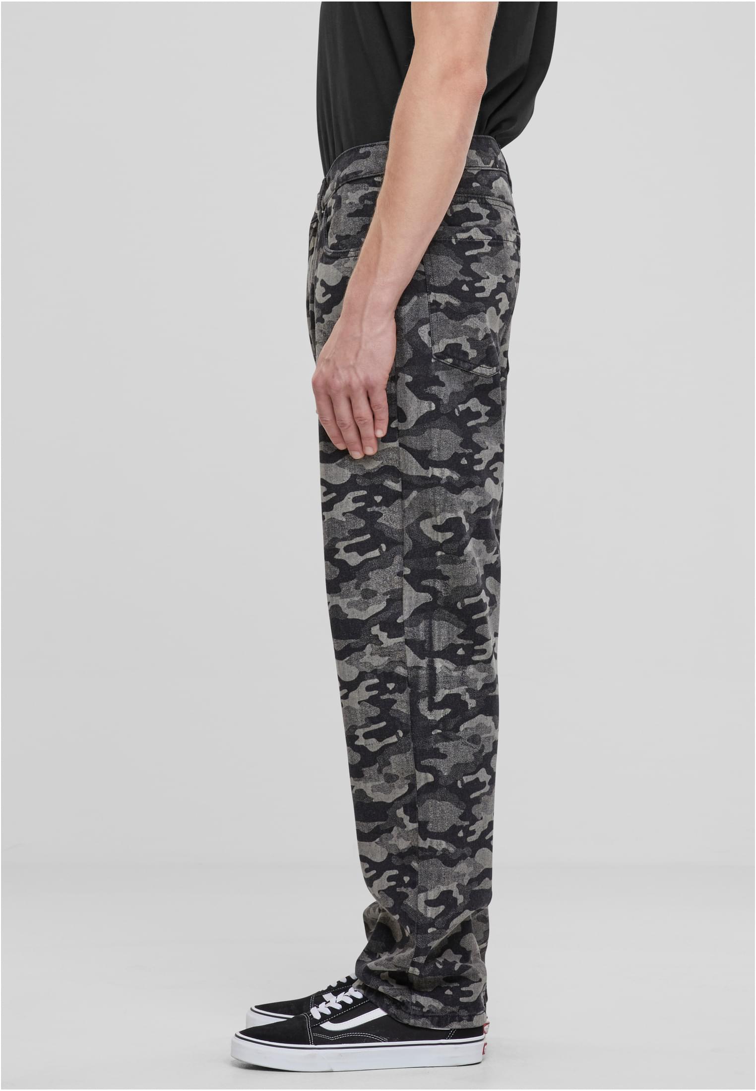 Urban Classics Jeans Laser Camo Printed blacklasercamo