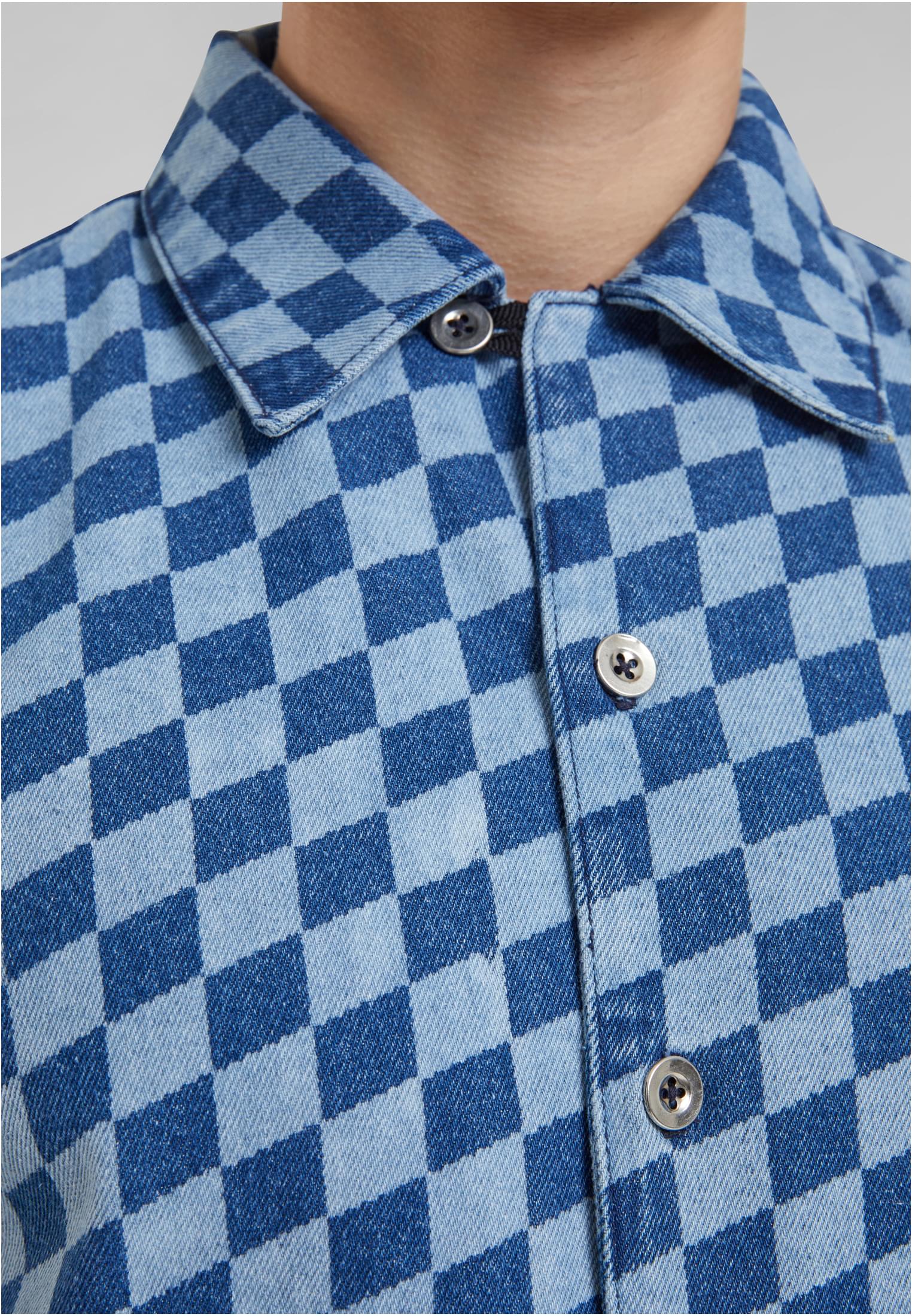 Urban Classics Camicia Laser Check Printed Boxy bluelasercheck
