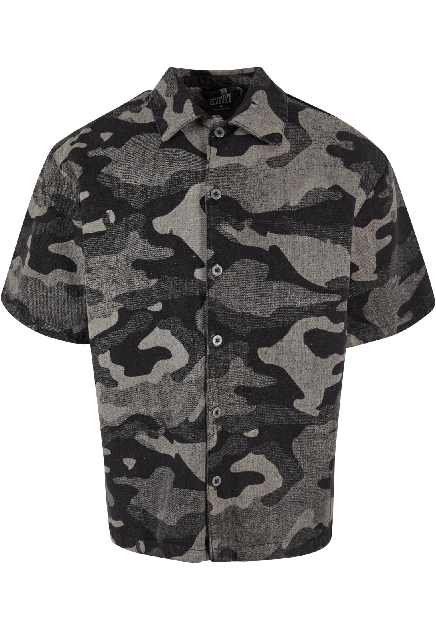 UC Men Camicia Laser Camo Printed Boxy blacklasercamo