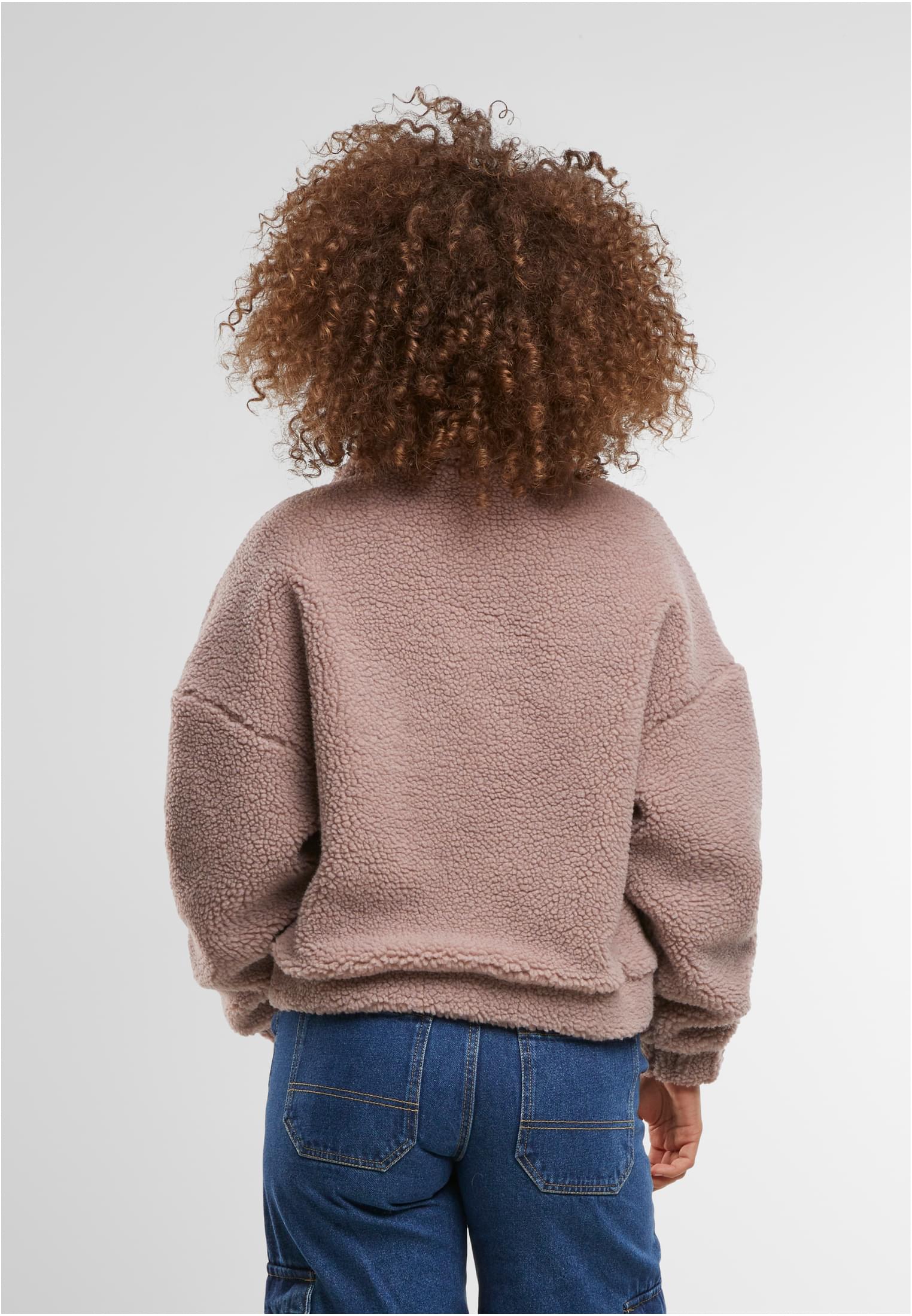 Urban Classics Giacca Short Sherpa Button duskrose