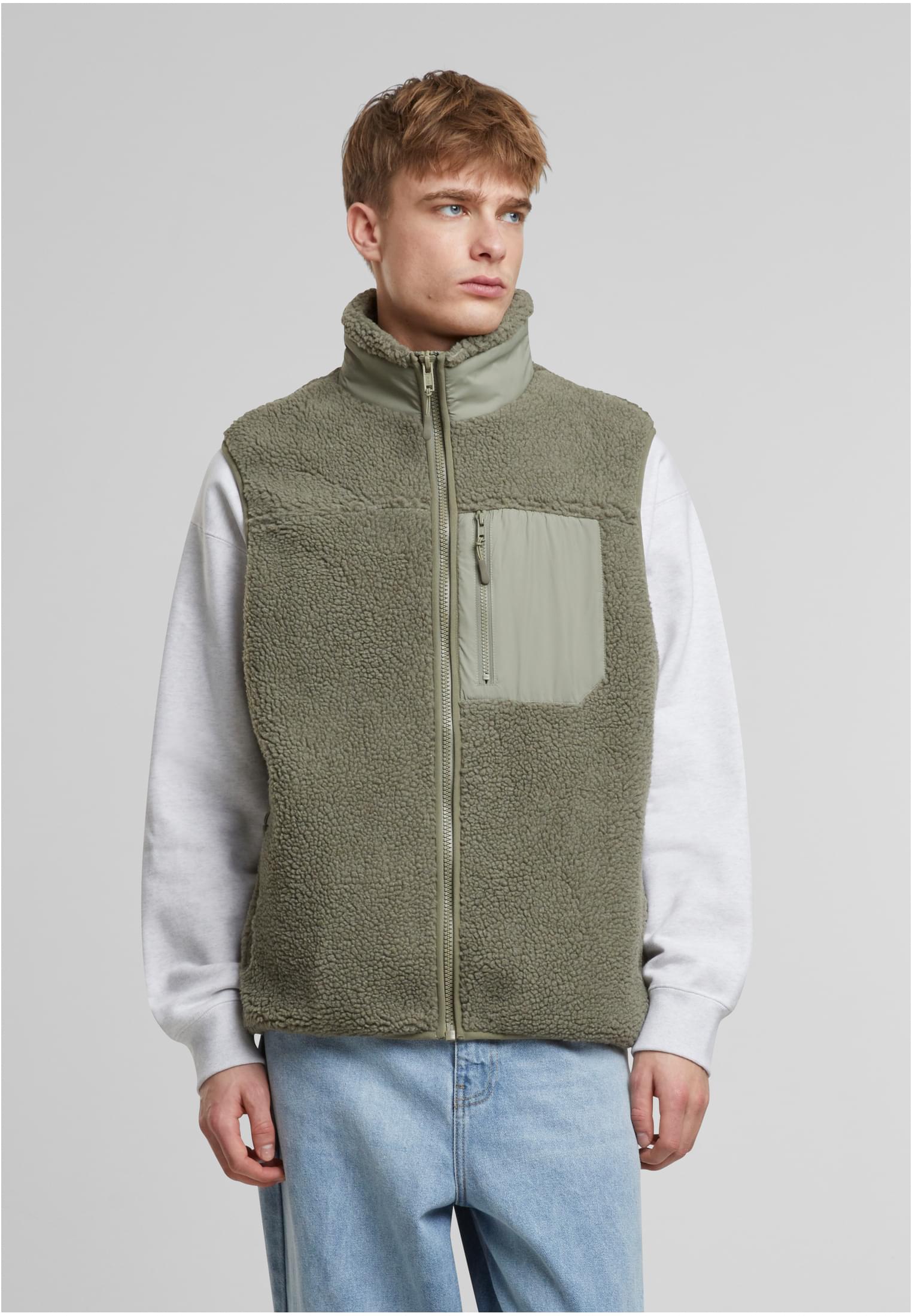UC Men Gilet Sherpa palegreen
