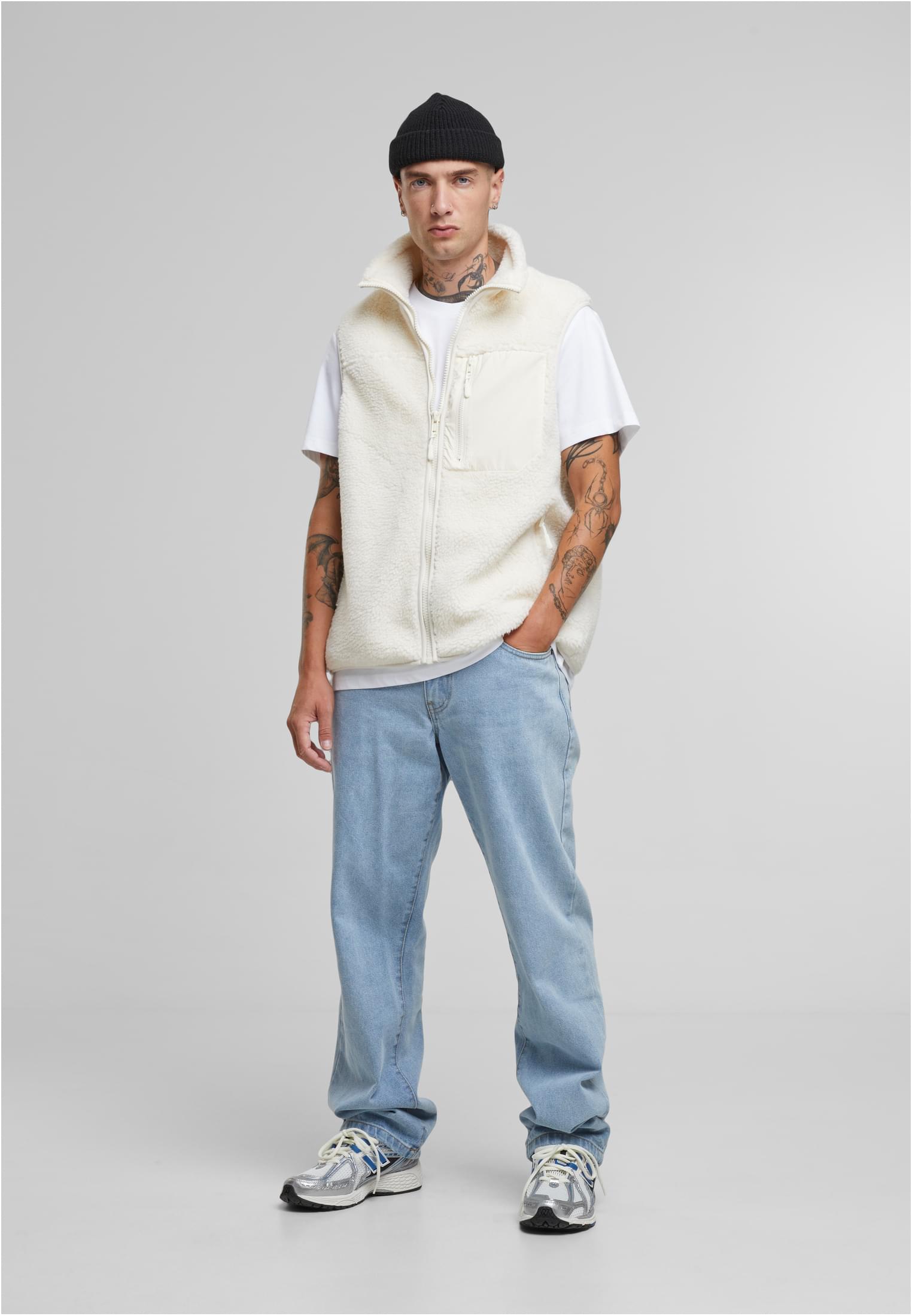 UC Men Gilet Sherpa whitesand