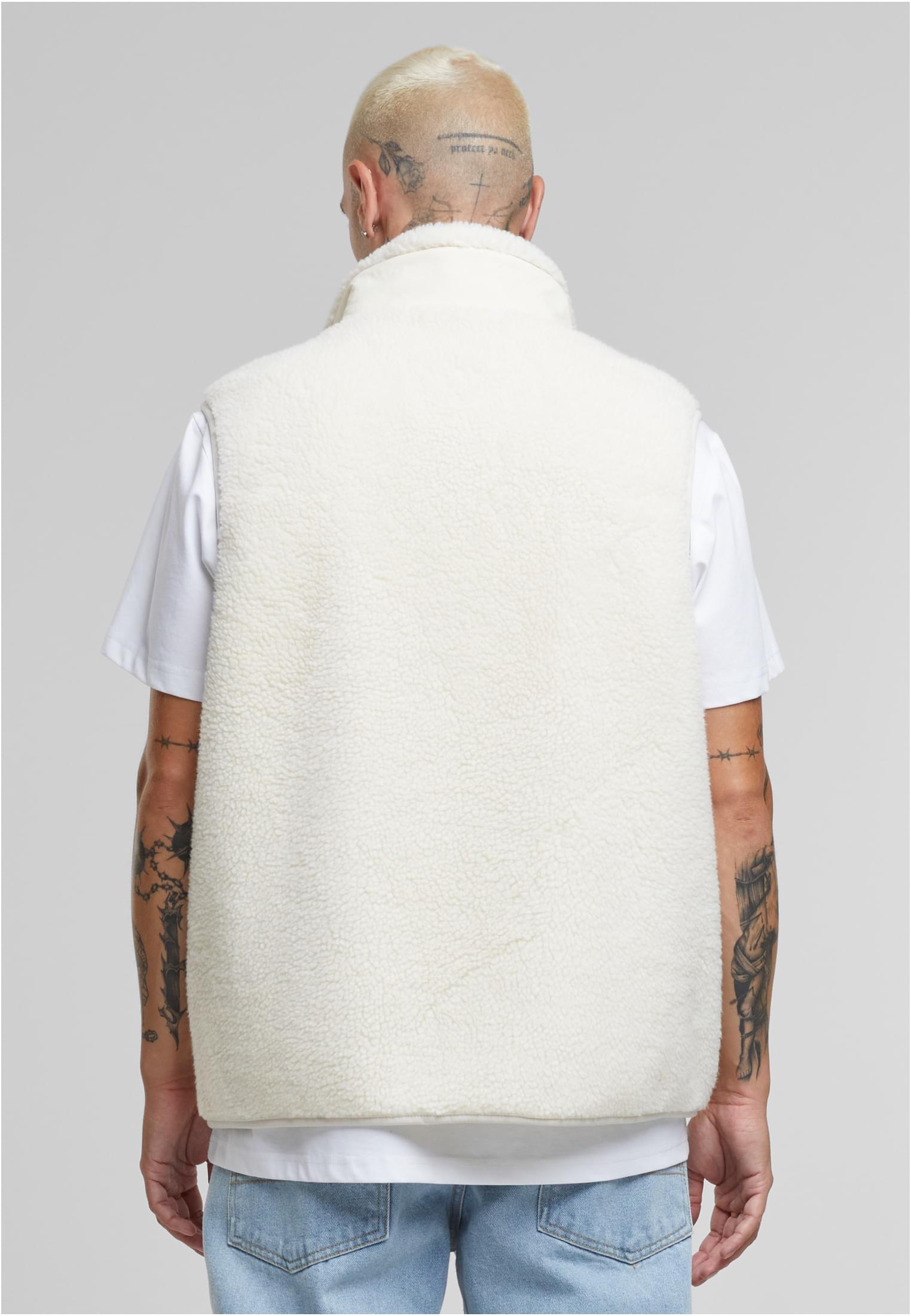 UC Men Gilet Sherpa whitesand
