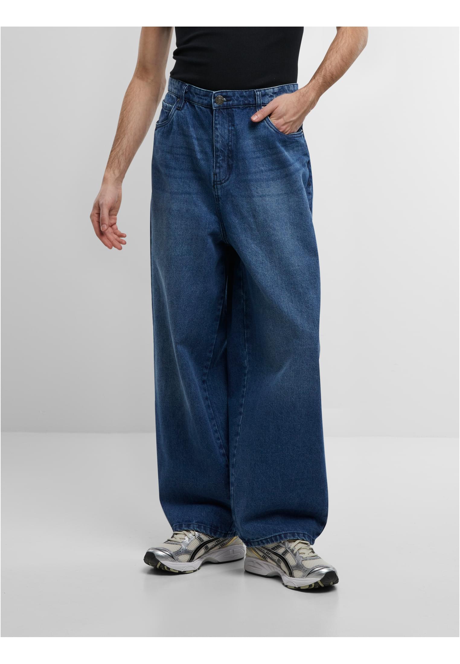 Urban Classics Jeans Tapered Heavy Ounce Baggy middeepblue