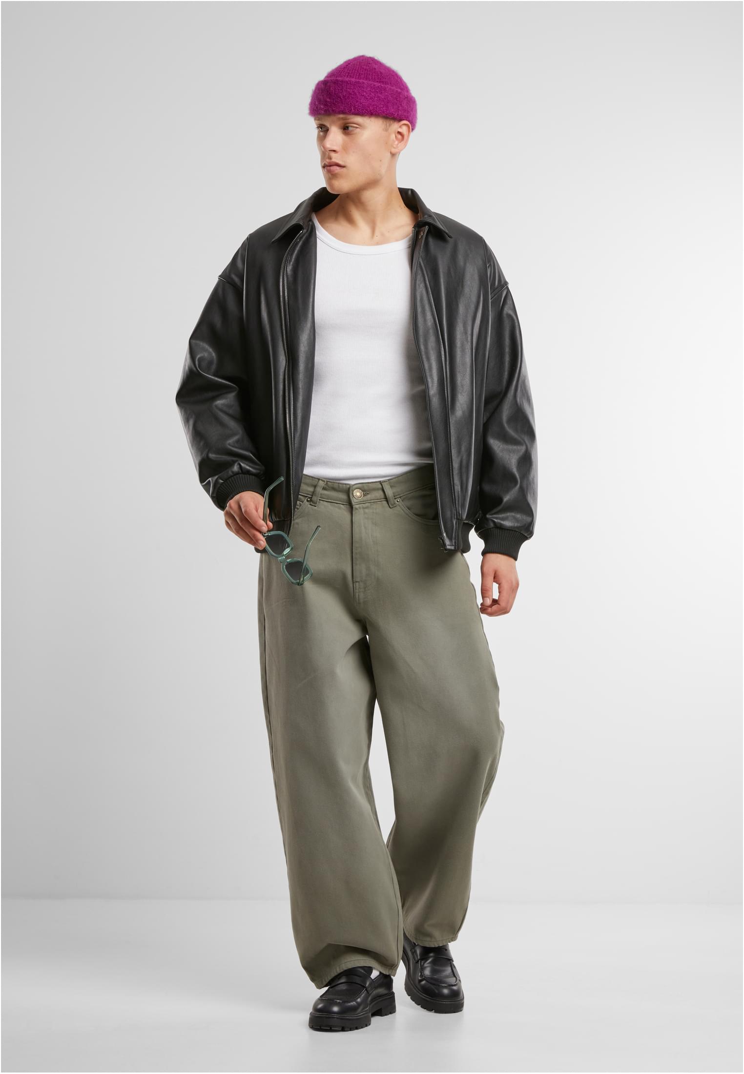 UC Men Jeans Tapered Heavy Ounce Baggy paleolive