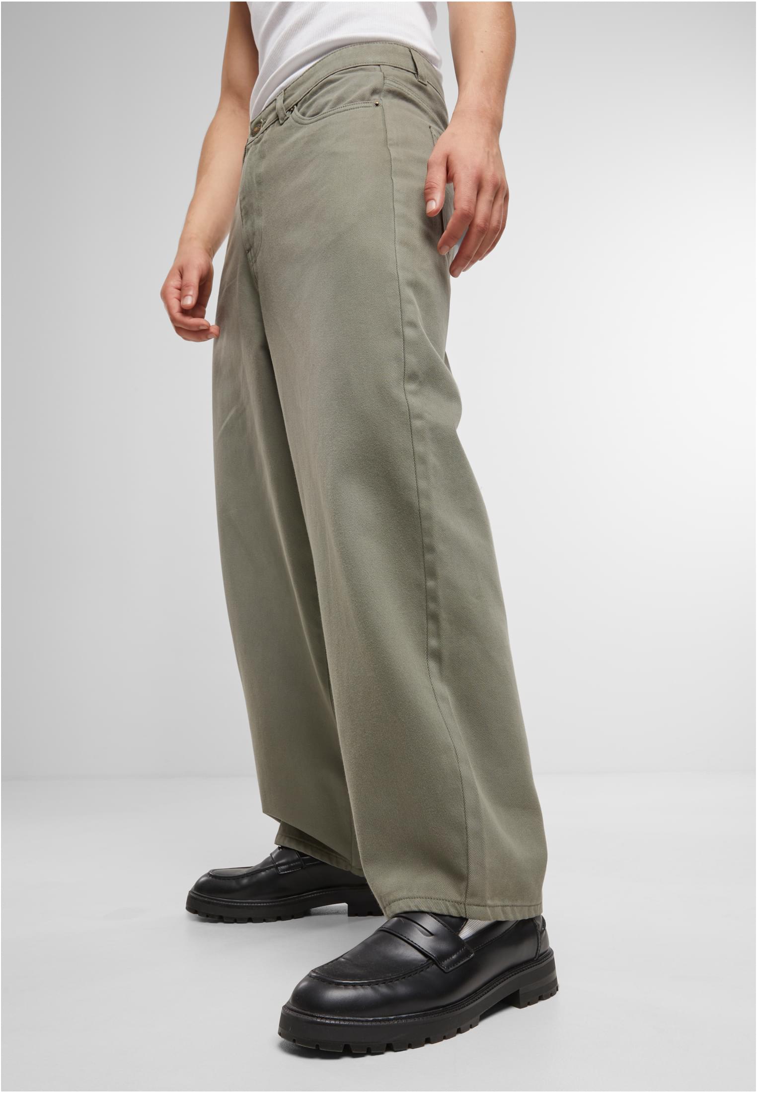 UC Men Jeans Tapered Heavy Ounce Baggy paleolive