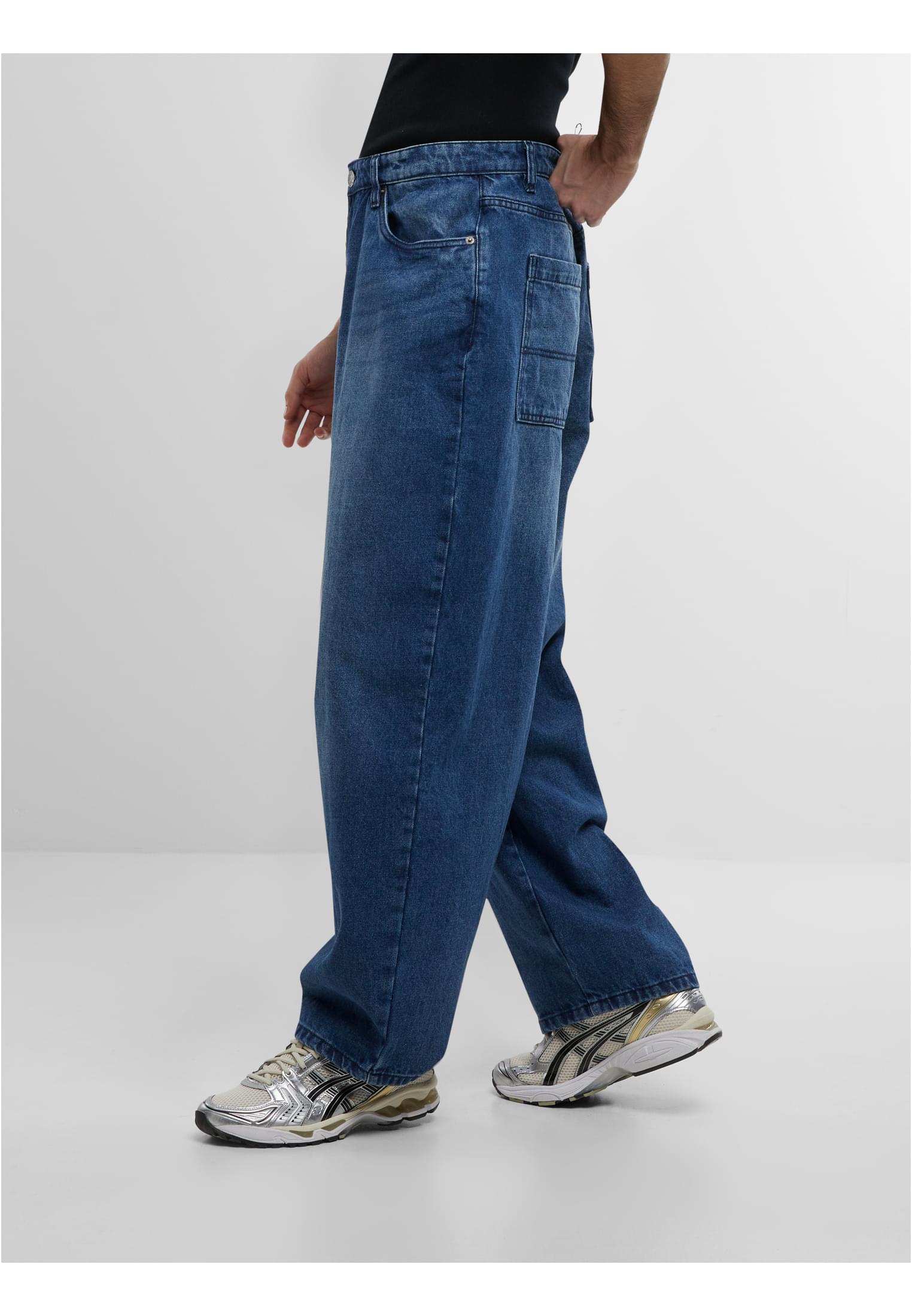 Urban Classics Jeans Tapered Heavy Ounce Baggy middeepblue