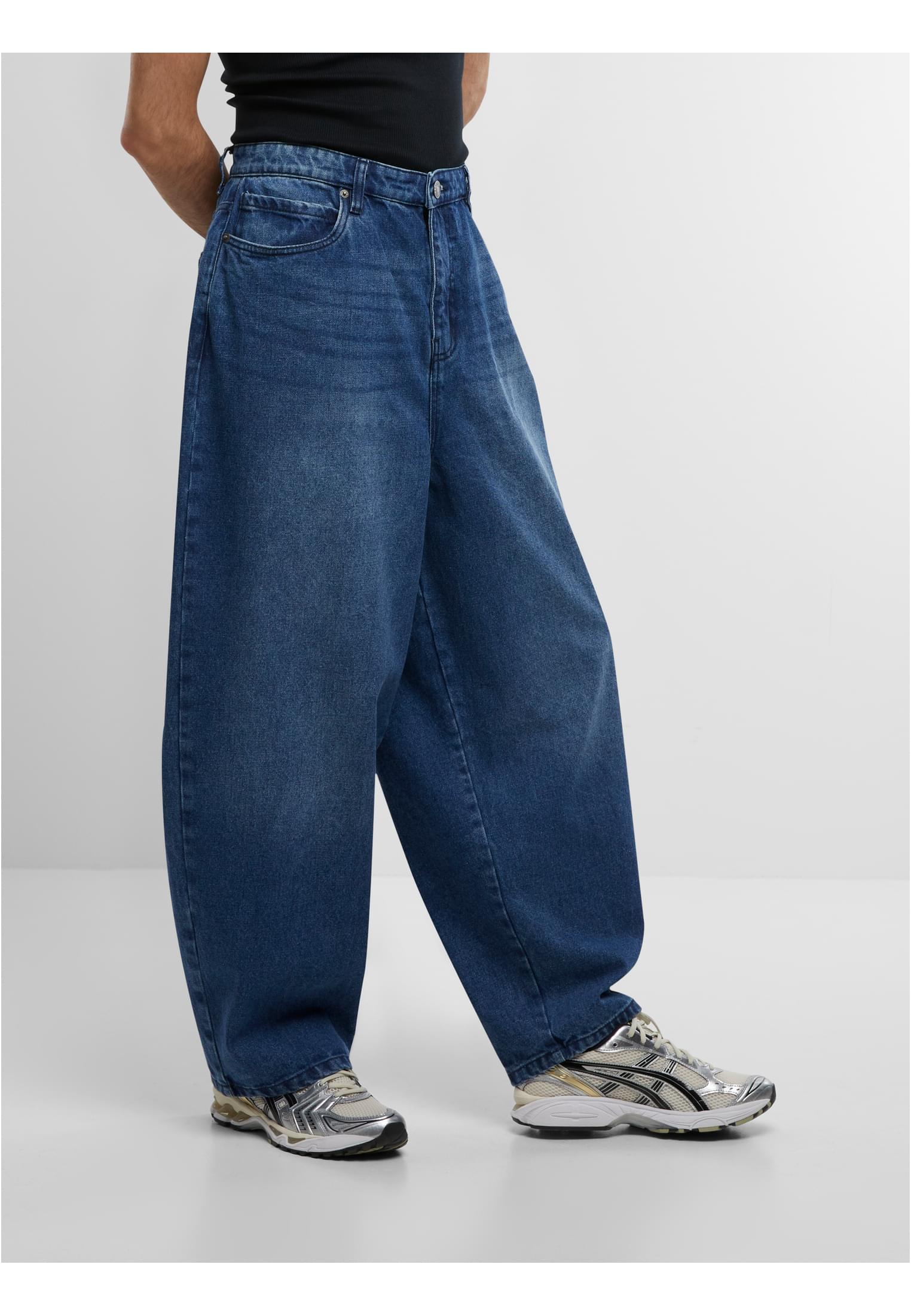 Urban Classics Jeans Tapered Heavy Ounce Baggy middeepblue