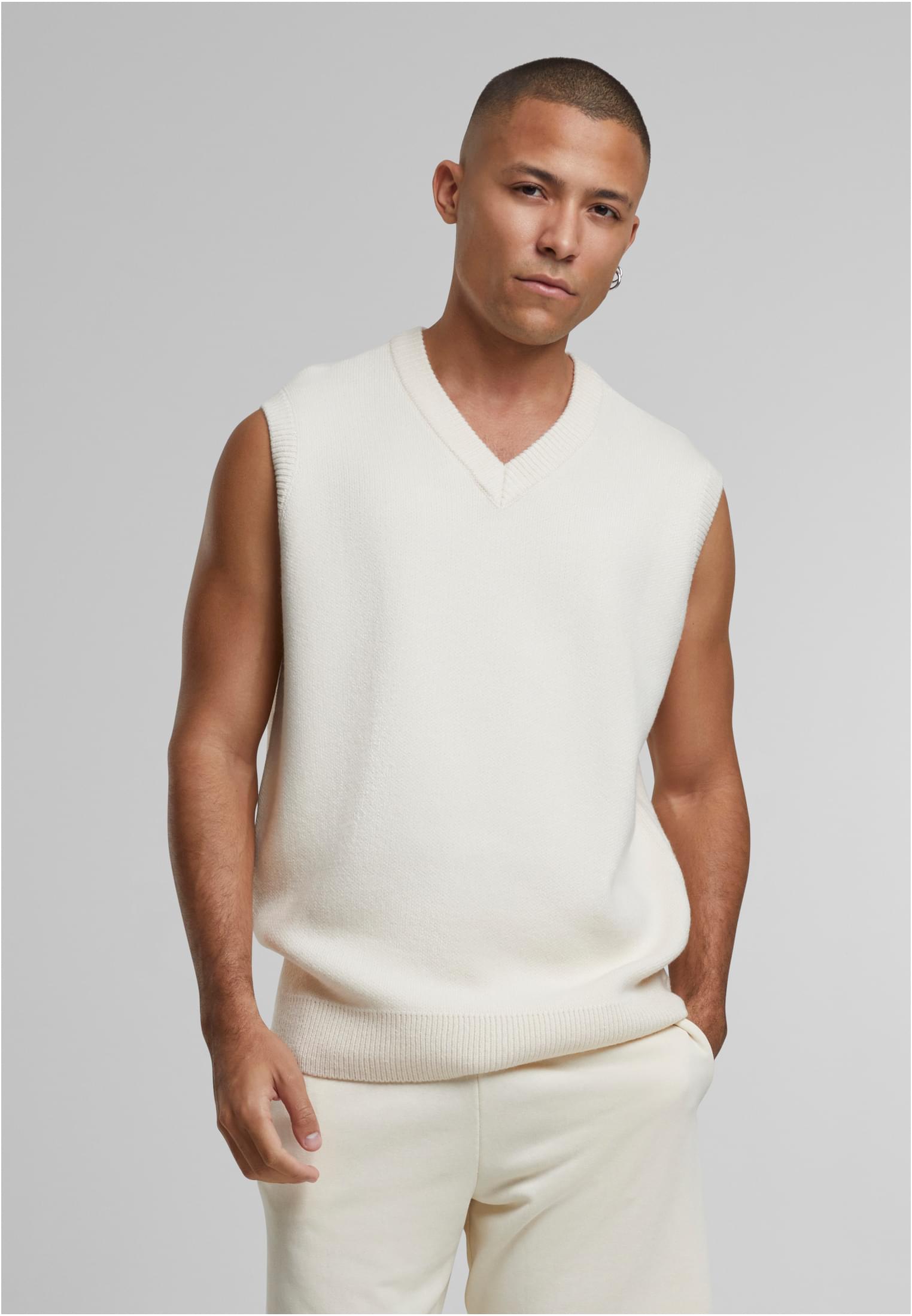 UC Men Gilet Knitted whitesand
