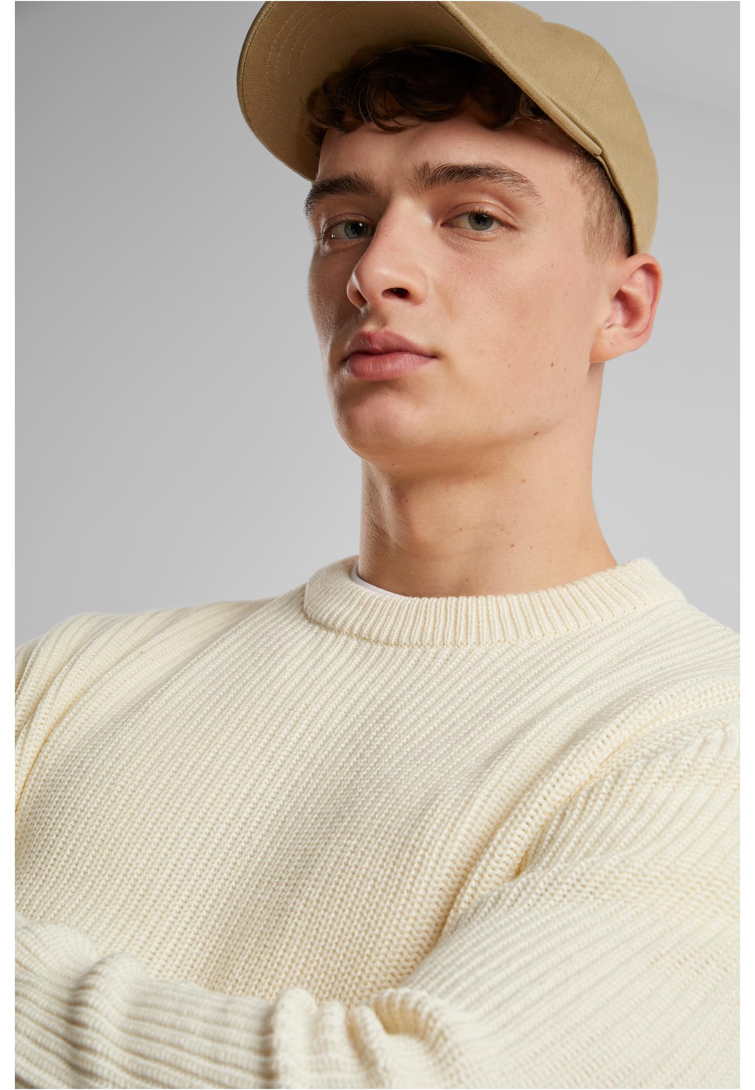 UC Men Maglione Rib Basic whitesand