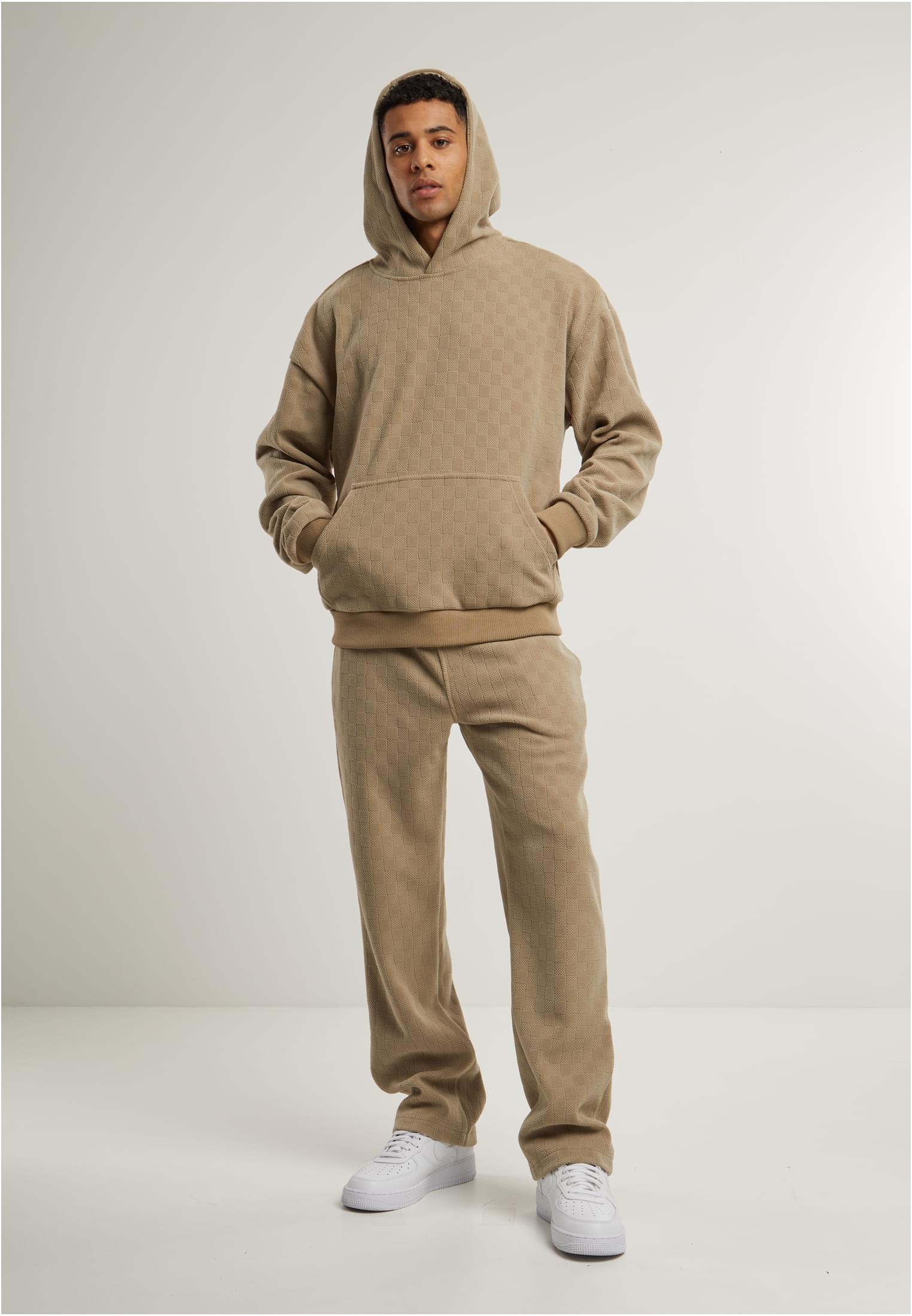 Urban Classics Pantaloni della tuta Jacquard Velvet Wide unionbeige