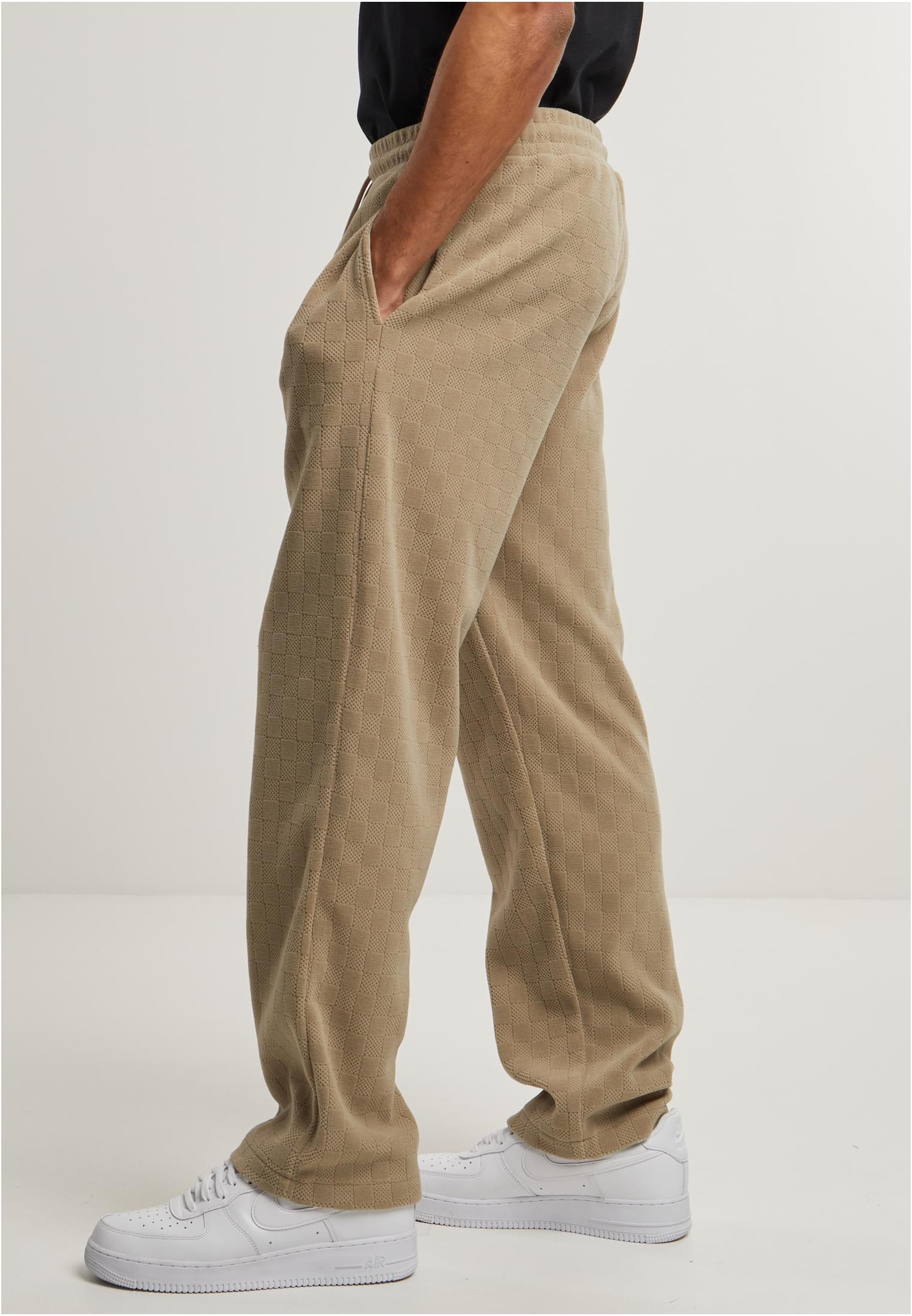 Urban Classics Pantaloni della tuta Jacquard Velvet Wide unionbeige