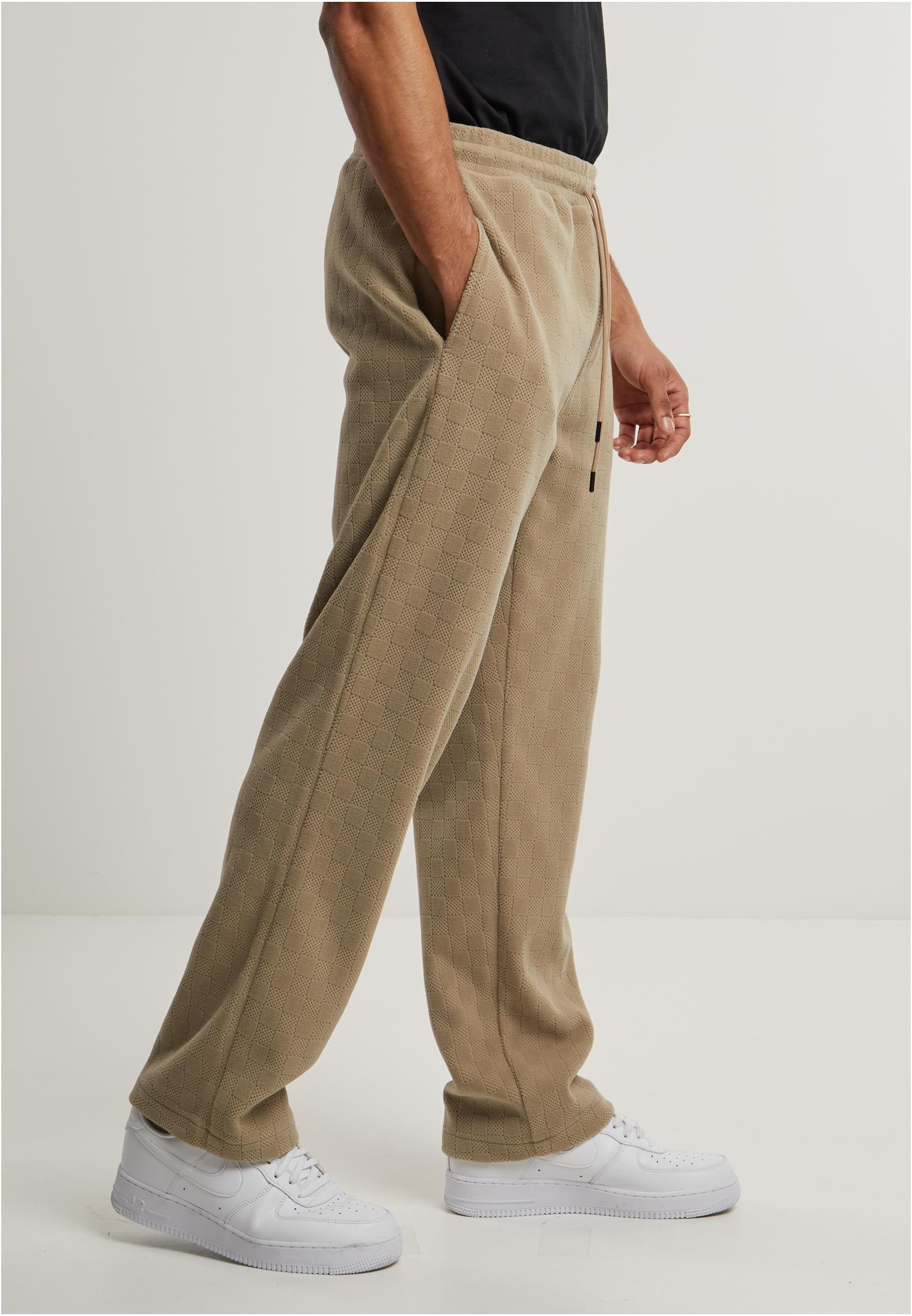 Urban Classics Pantaloni della tuta Jacquard Velvet Wide unionbeige