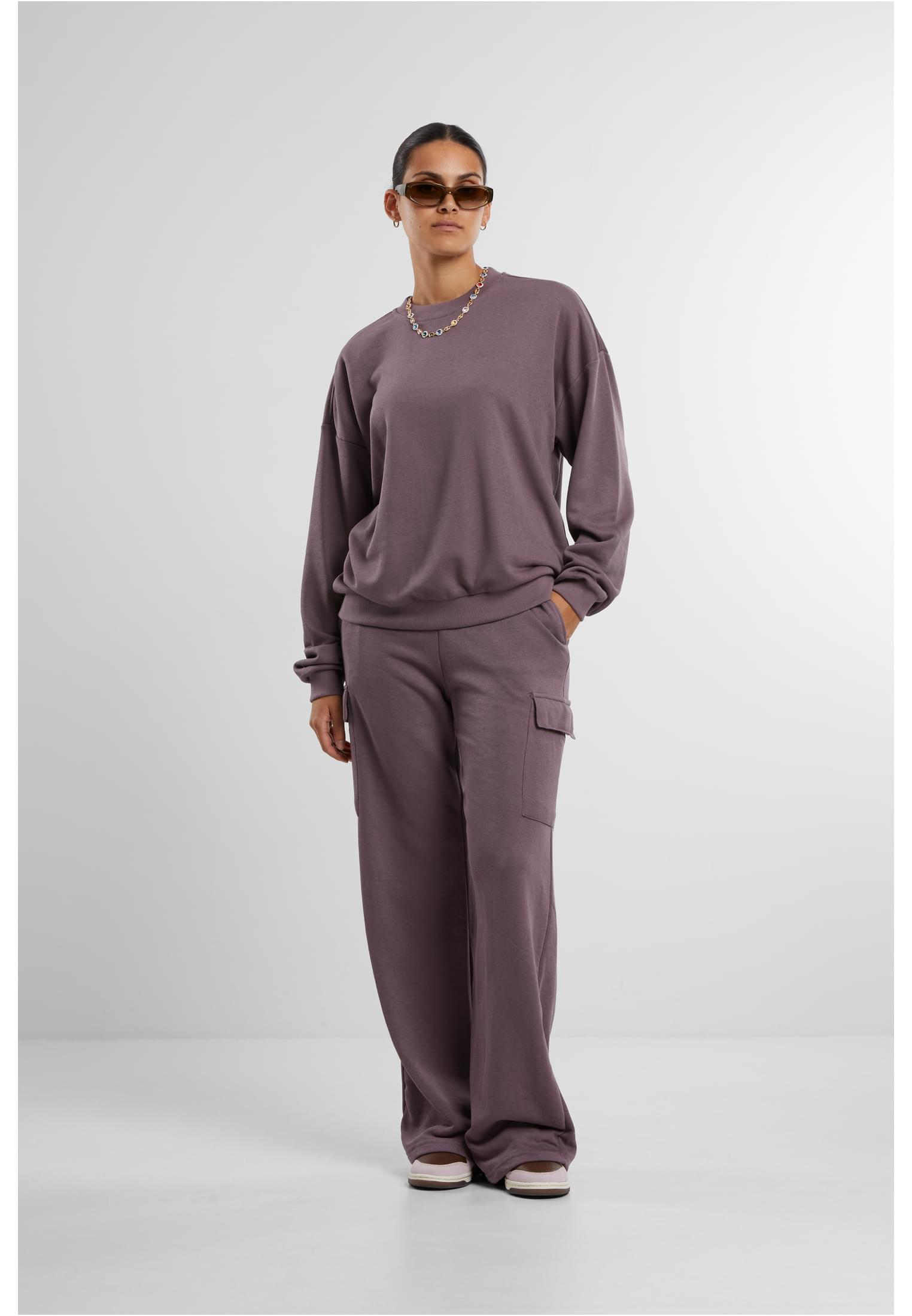 UC Ladies Pantaloni Baggy Light Terry Sweat fadedpurple