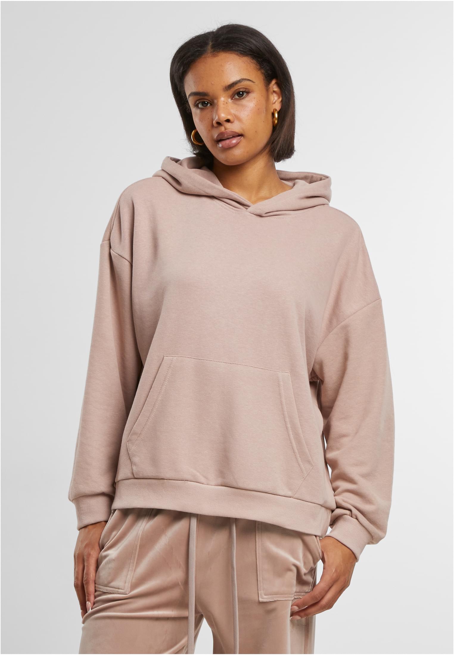 UC Ladies Felpa con cappuccio Light Terry Oversized duskrose