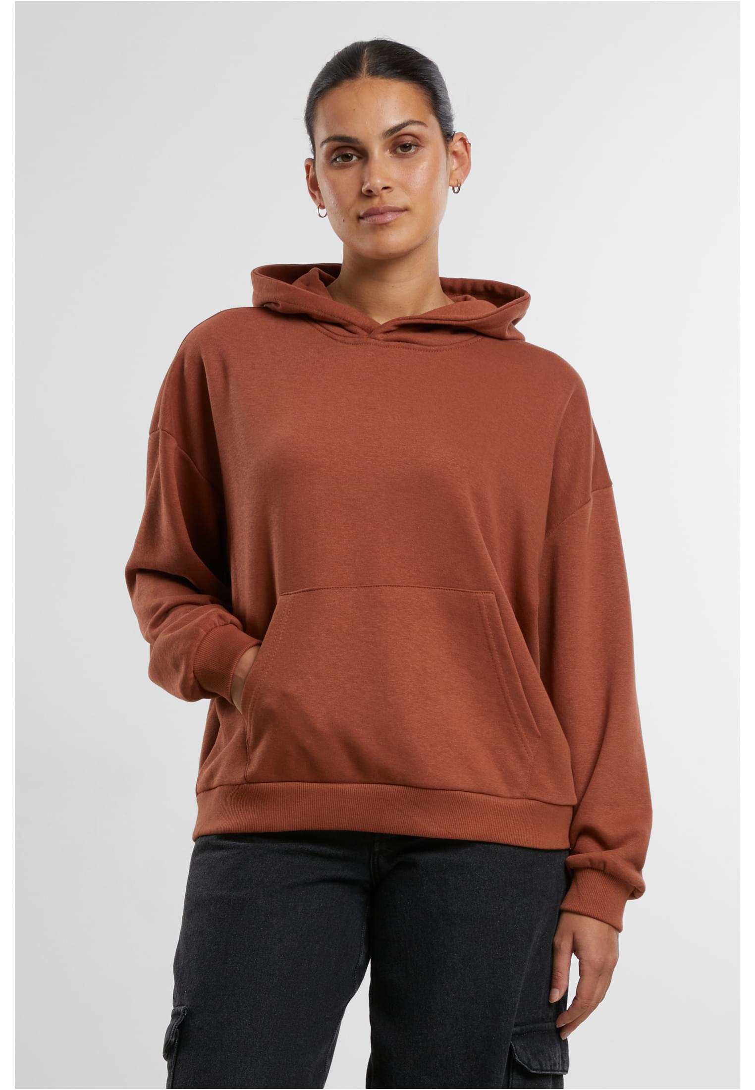 UC Ladies Felpa con cappuccio Light Terry Oversized lightrust