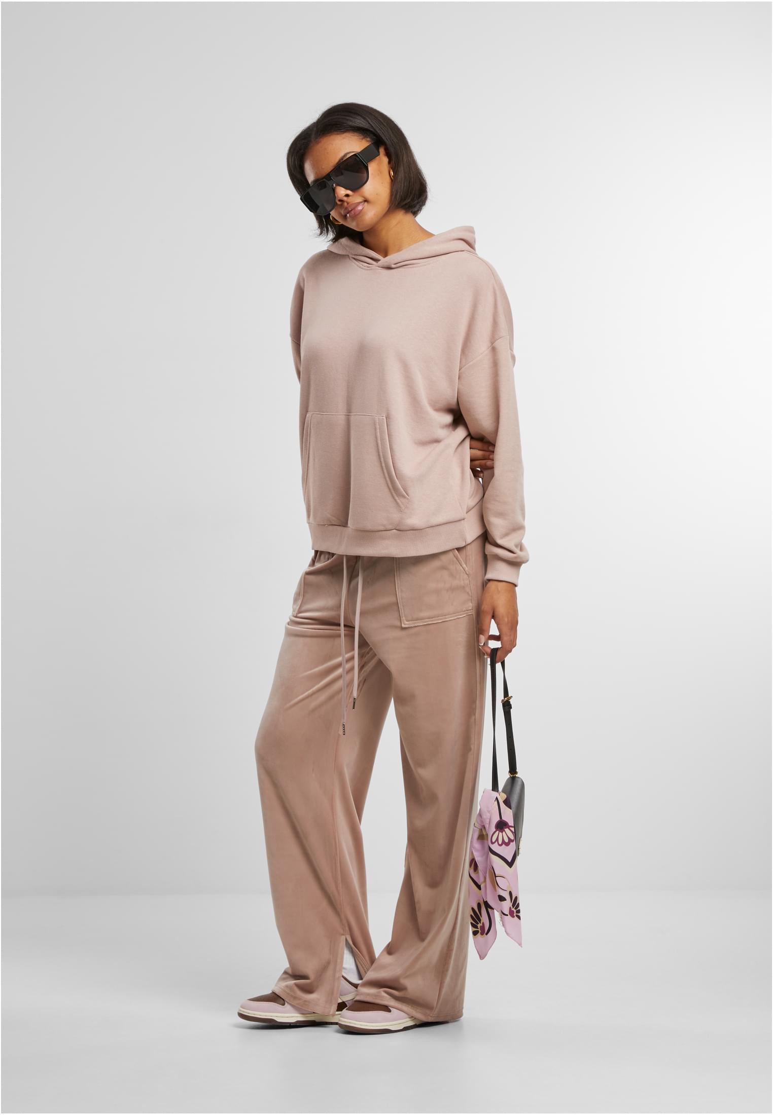 UC Ladies Felpa con cappuccio Light Terry Oversized duskrose