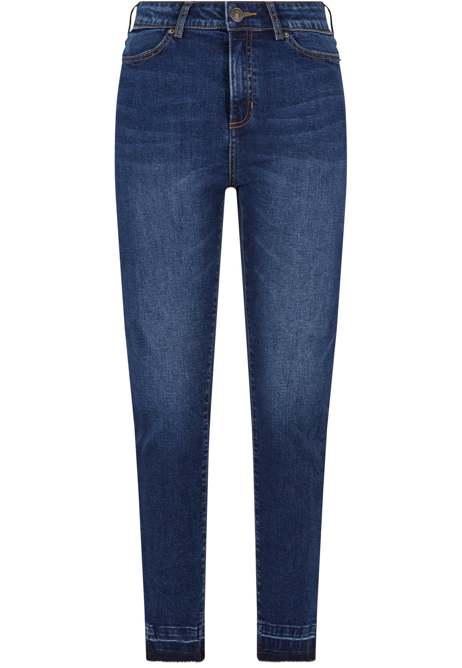Urban Classics Jeans Skinny High Waist Open Hem darkblue washed