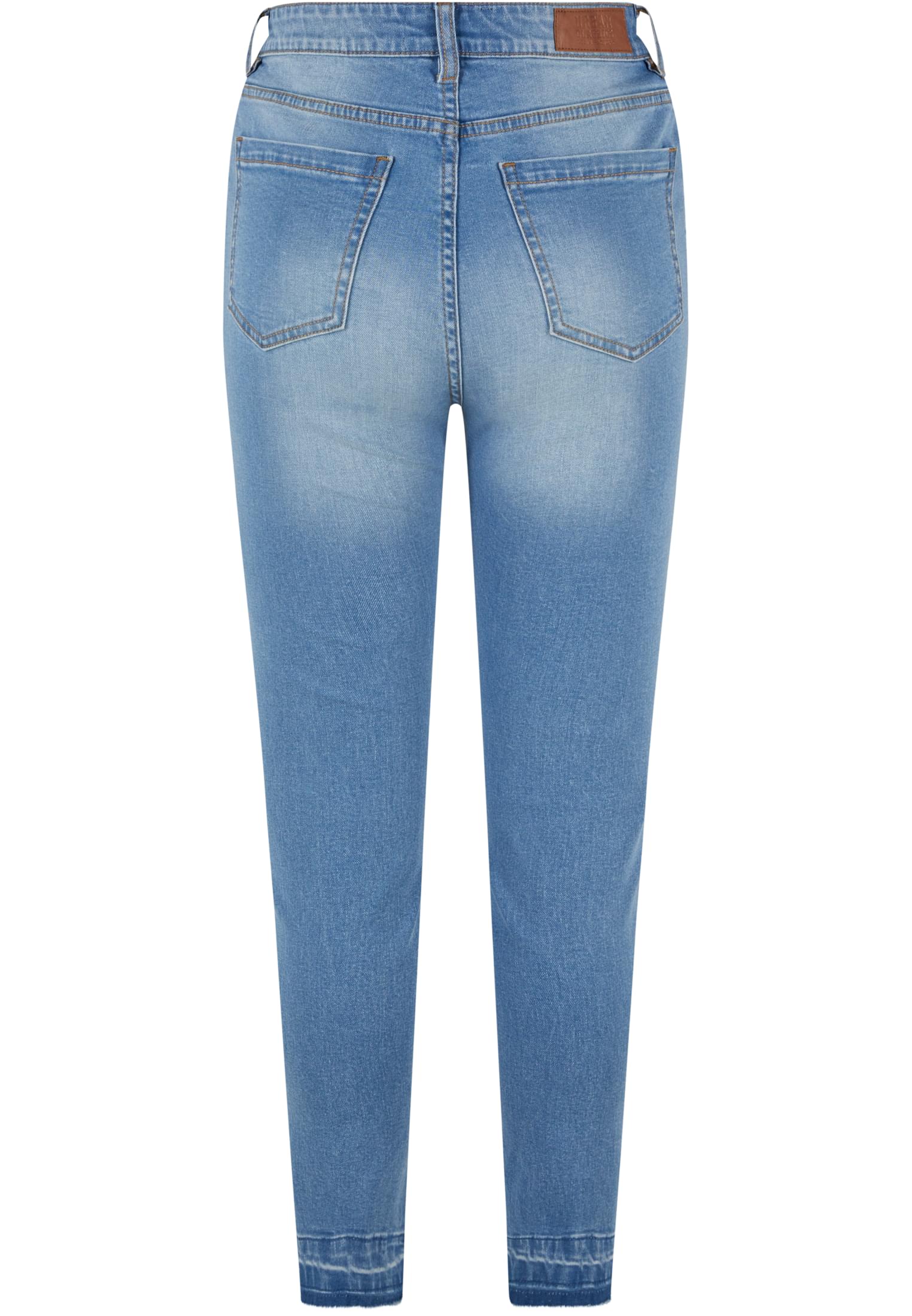 UC Ladies Jeans Skinny High Waist Open Hem clearblue bleached