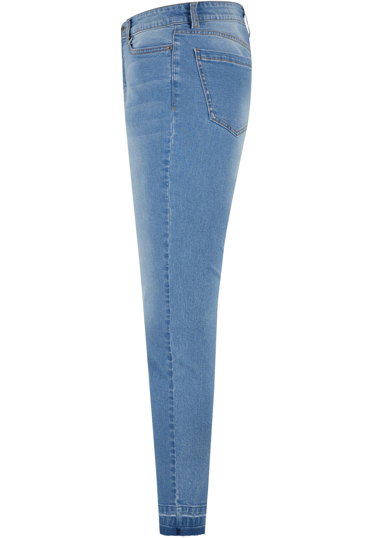 UC Ladies Jeans Skinny High Waist Open Hem clearblue bleached