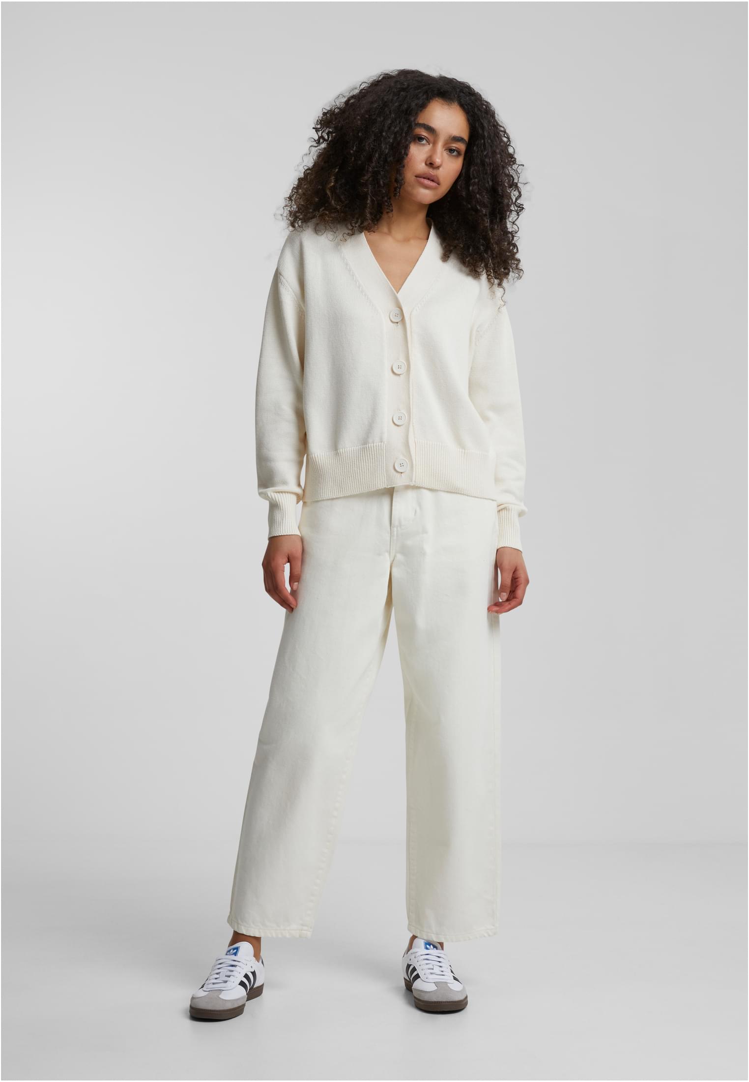 UC Ladies Cardigan Rib whitesand