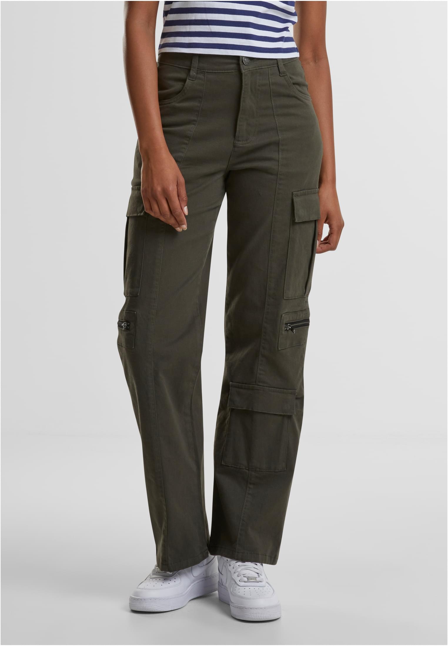 UC Ladies Pantaloni Loose Utility Stretch Twill blackolive