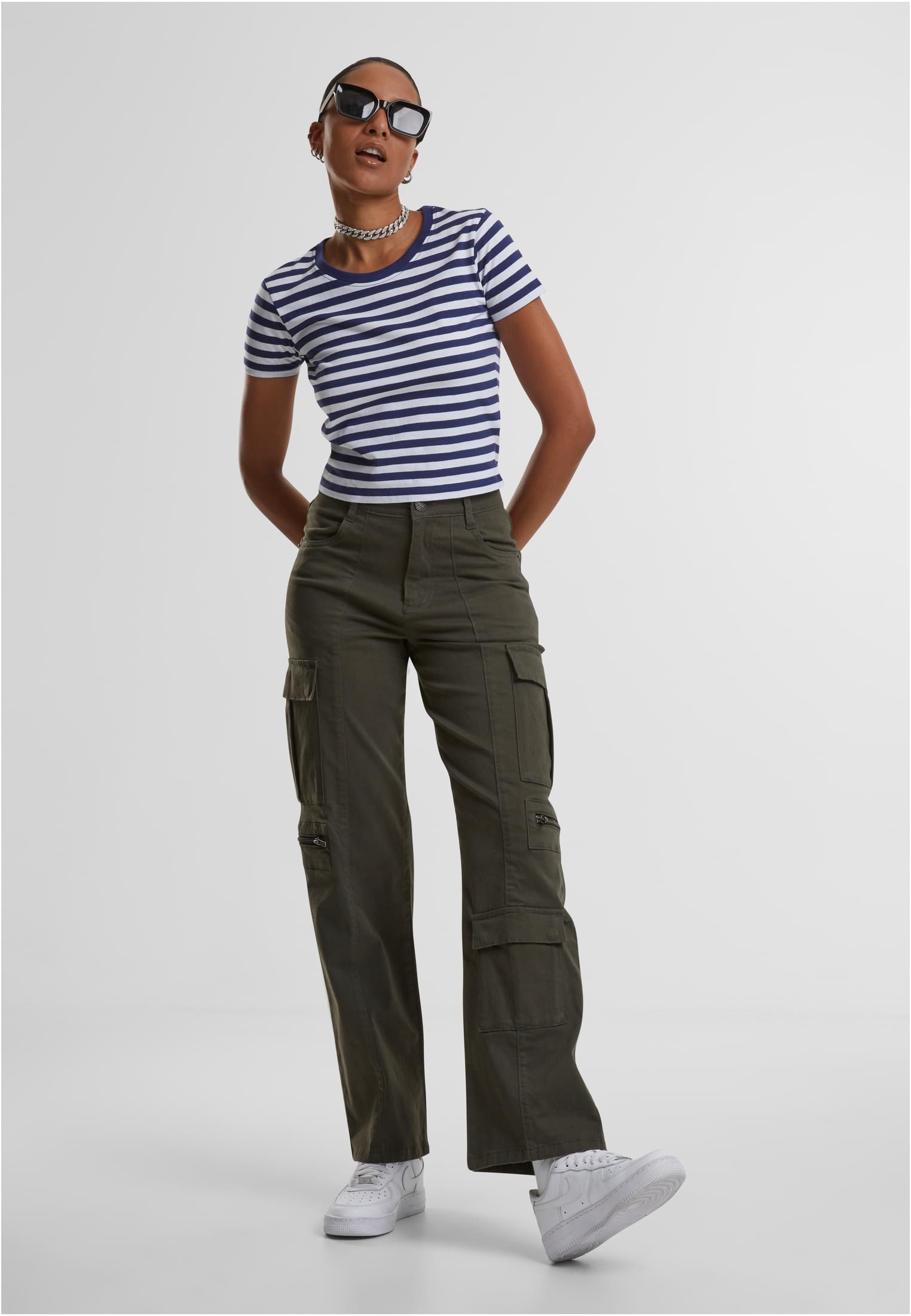 UC Ladies Pantaloni Loose Utility Stretch Twill blackolive