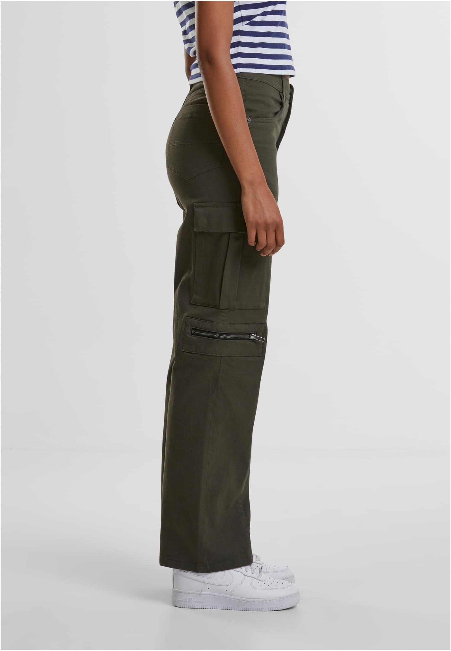 UC Ladies Pantaloni Loose Utility Stretch Twill blackolive