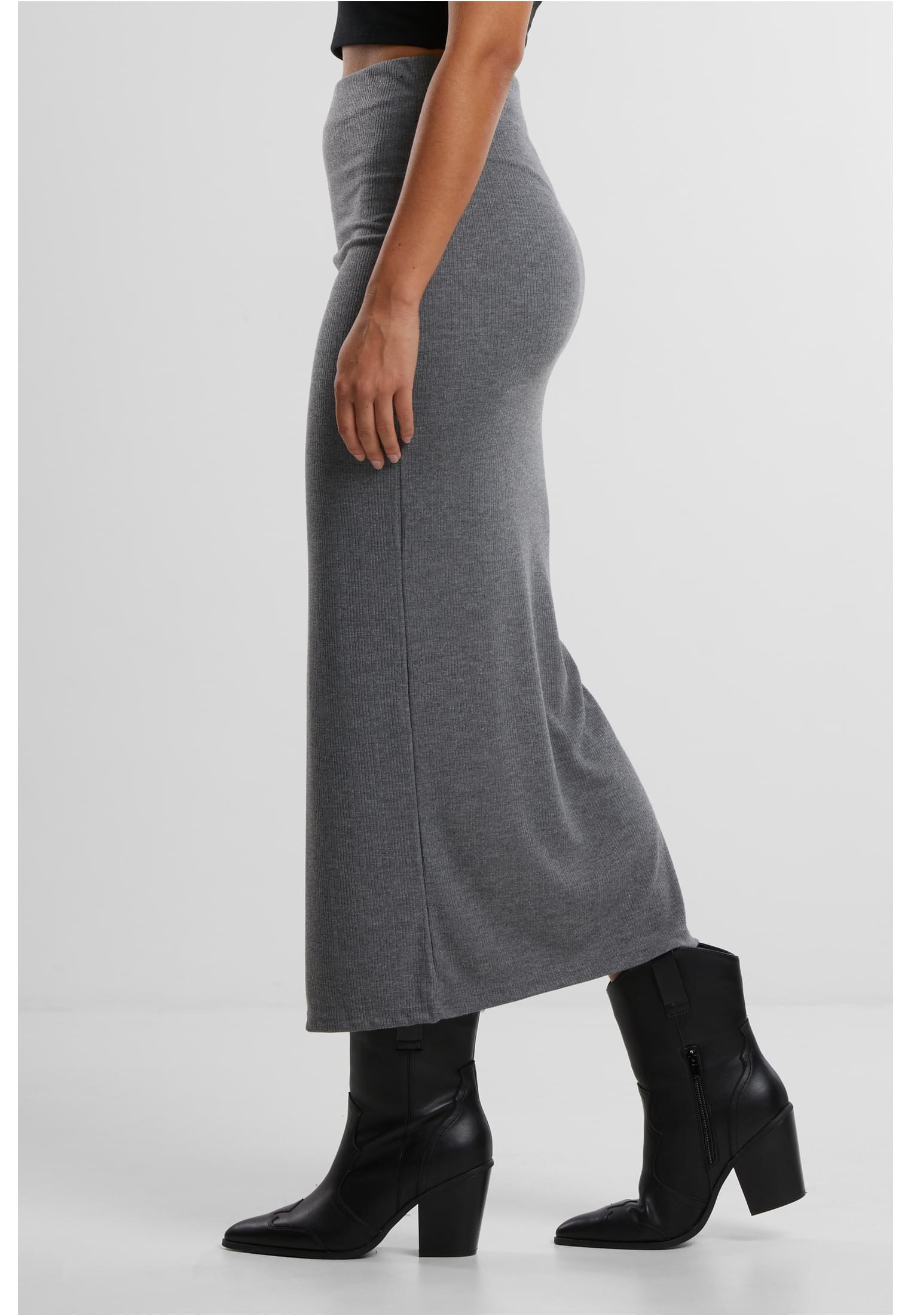 Urban Classics Gonna Rib High Slit darkgreymelange
