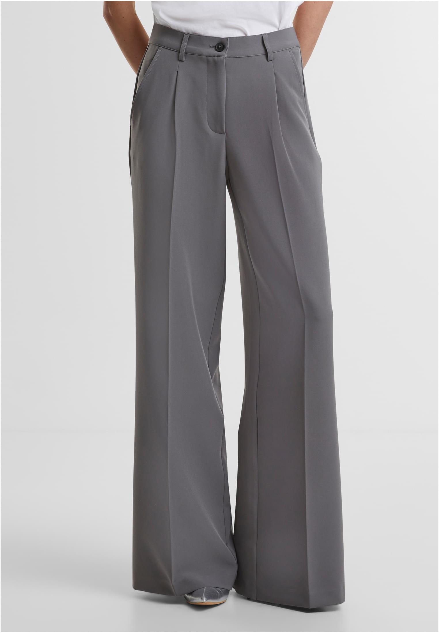 Urban Classics Pantaloni Wide Leg cloudgrey