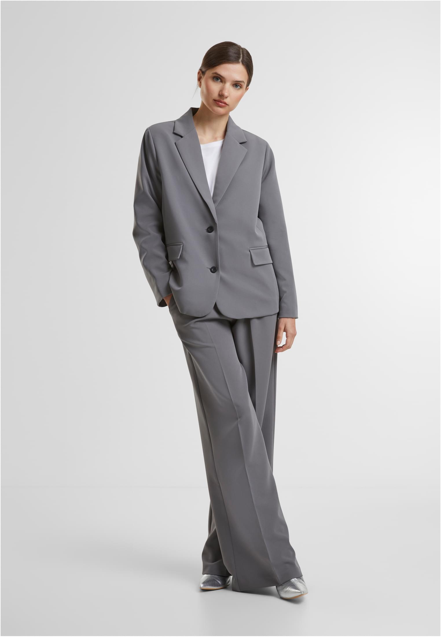 Urban Classics Pantaloni Wide Leg cloudgrey