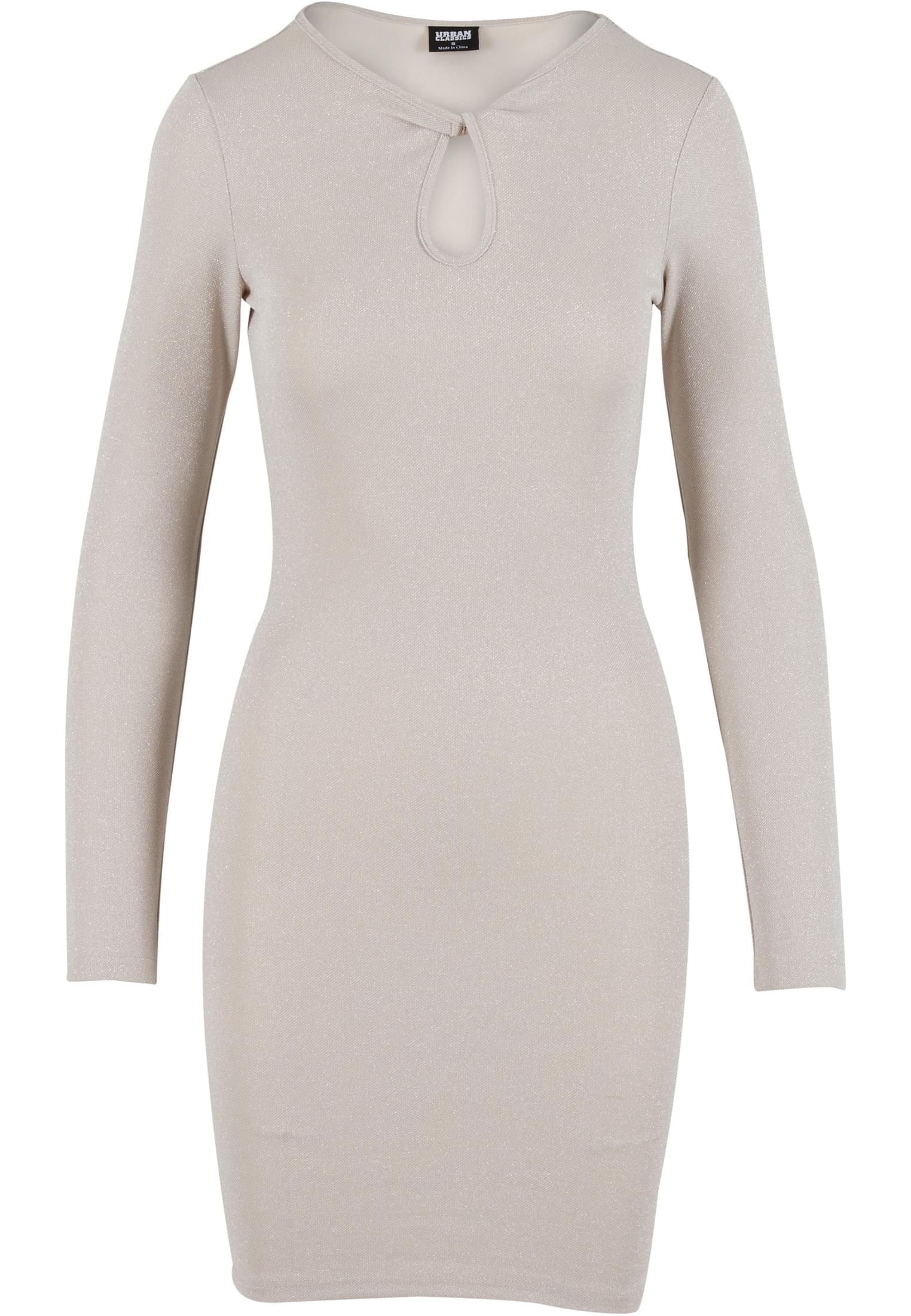 UC Ladies Abito Glitter Longsleeve whitesand
