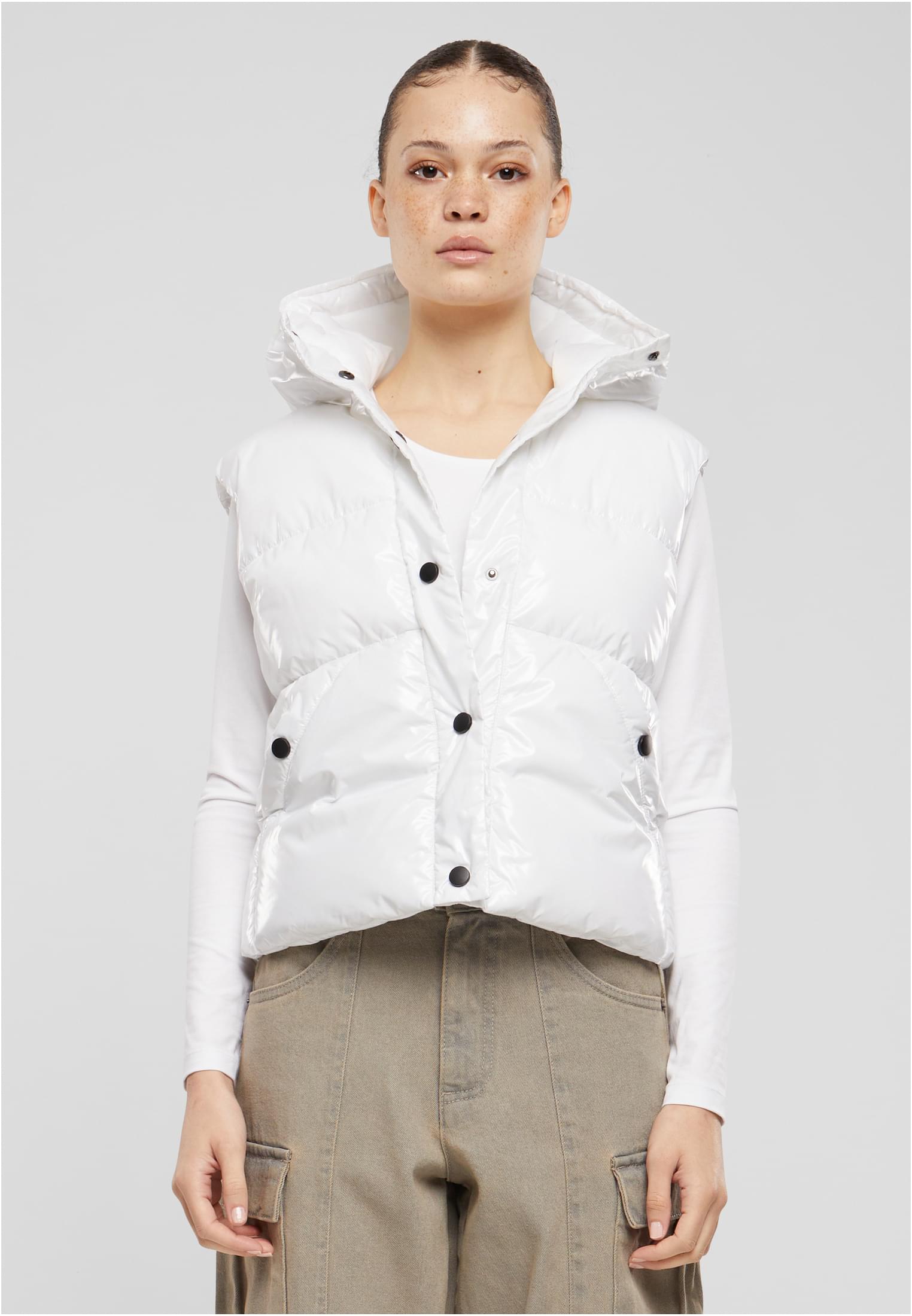 UC Ladies Gilet Essentials Shiny with Hood